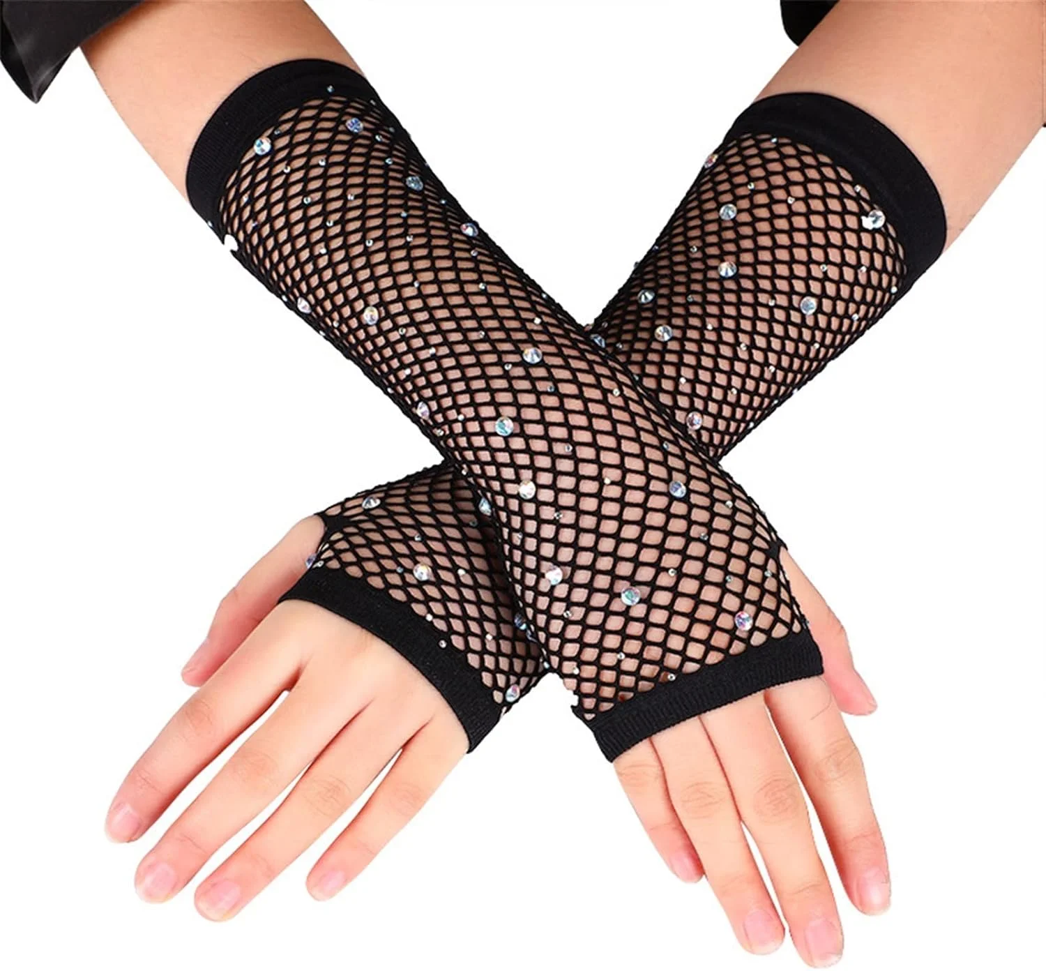 دستکش های بدون انگشت YWLETO، دستکش های زنانه توری، دستکش های ضد آفتاب، دستکش های نیمه انگشتی زنانه برای تابستان