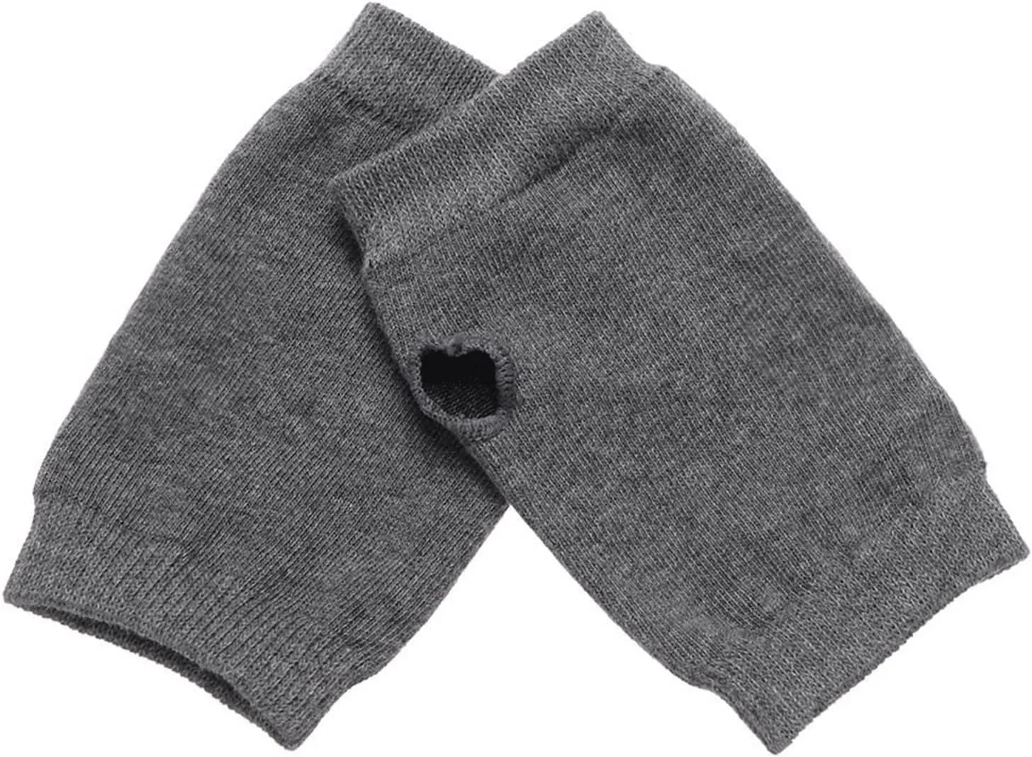 دستکش های پشمی بافتنی بدون انگشت گرم زنانه و مردانه YWLETO مناسب پاییز و زمستان، دستکش های کشی رنگ ثابت، دستکش های کوتاه بدون انگشت ترمه. دستکش زنانه (رنگ: خاکستری تیره، سایز: تک سایز)