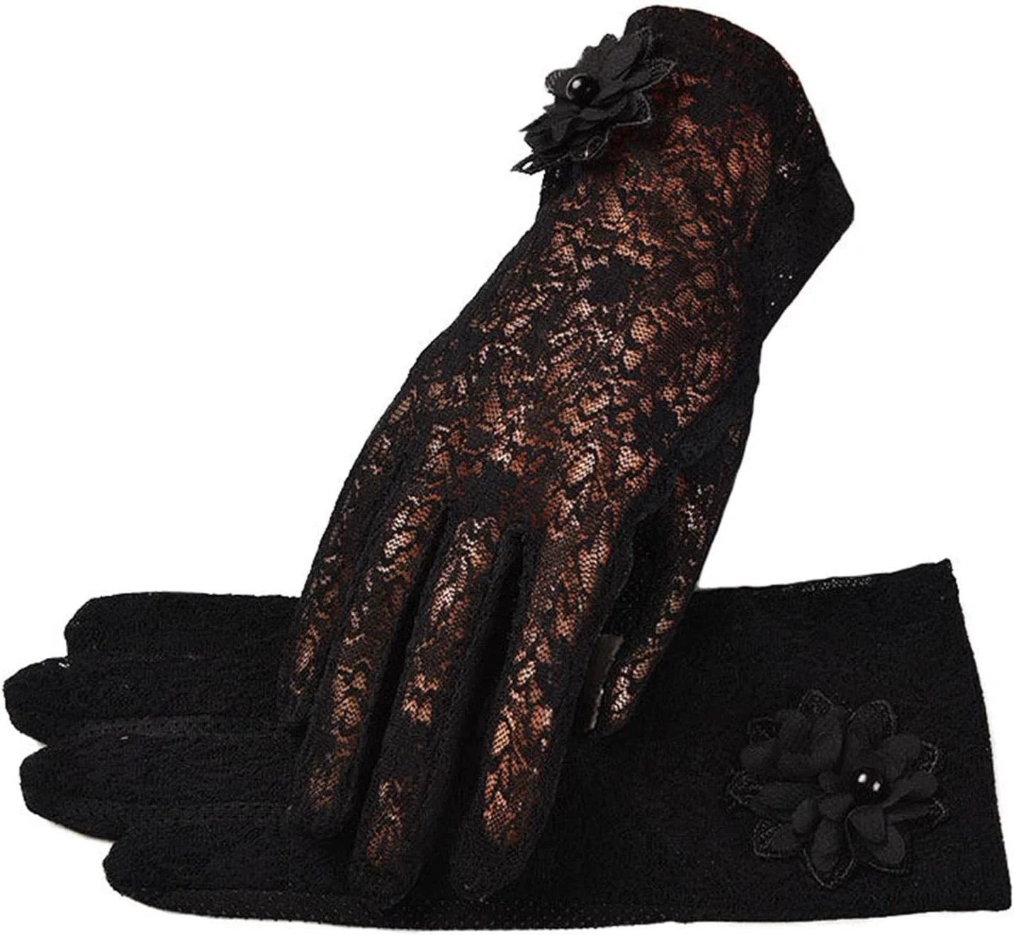 دستکش های نیم انگشتی YWLETO زنانه، دستکش های کوتاه و نازک ضد آفتاب مناسب برای رانندگی در فضای باز، دستکش های صفحه لمسی زنانه