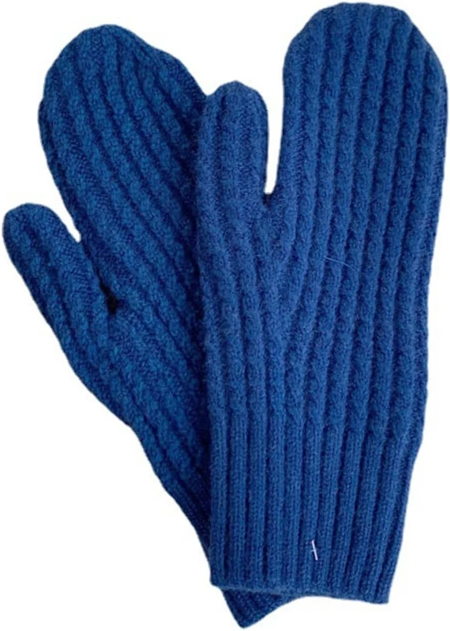 دستکش های انگشتی تک رنگ YWLETO زنانه مناسب پاییز و زمستان، دستکش های پشمی ضخیم و گرم برای سوارکاری، مناسب بانوان