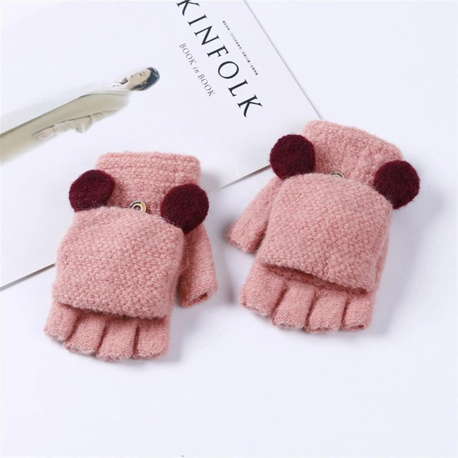 دستکش های نیم انگشتی YWLETO دستکش های گرم زنانه دستکش های زمستانی دستکش های زنانه