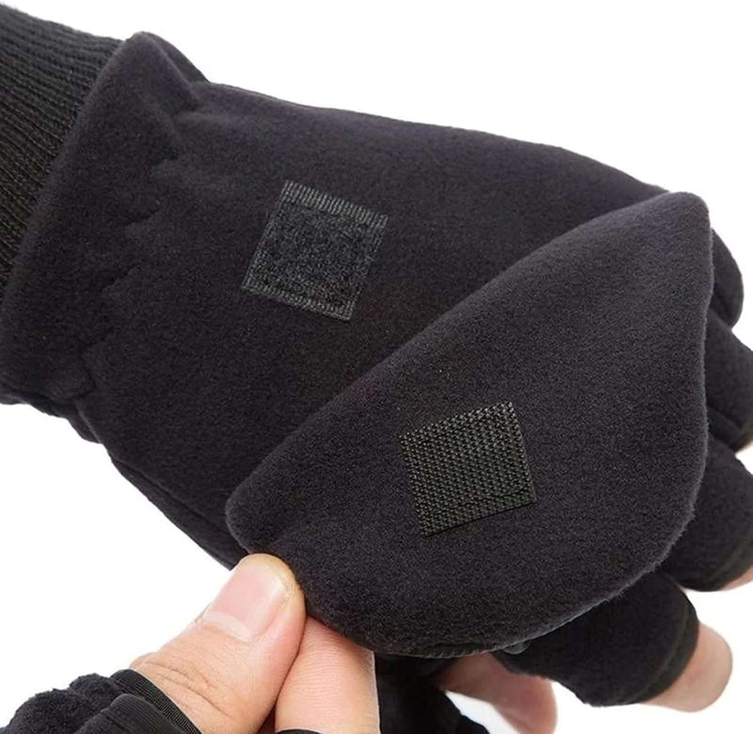 YWLETO دستکش های مد روز زمستانی زنانه گرم، ضد باد، بدون انگشت، مناسب سوارکاری، دستکش های تاشو راحت برای زنان (سایز: متوسط)