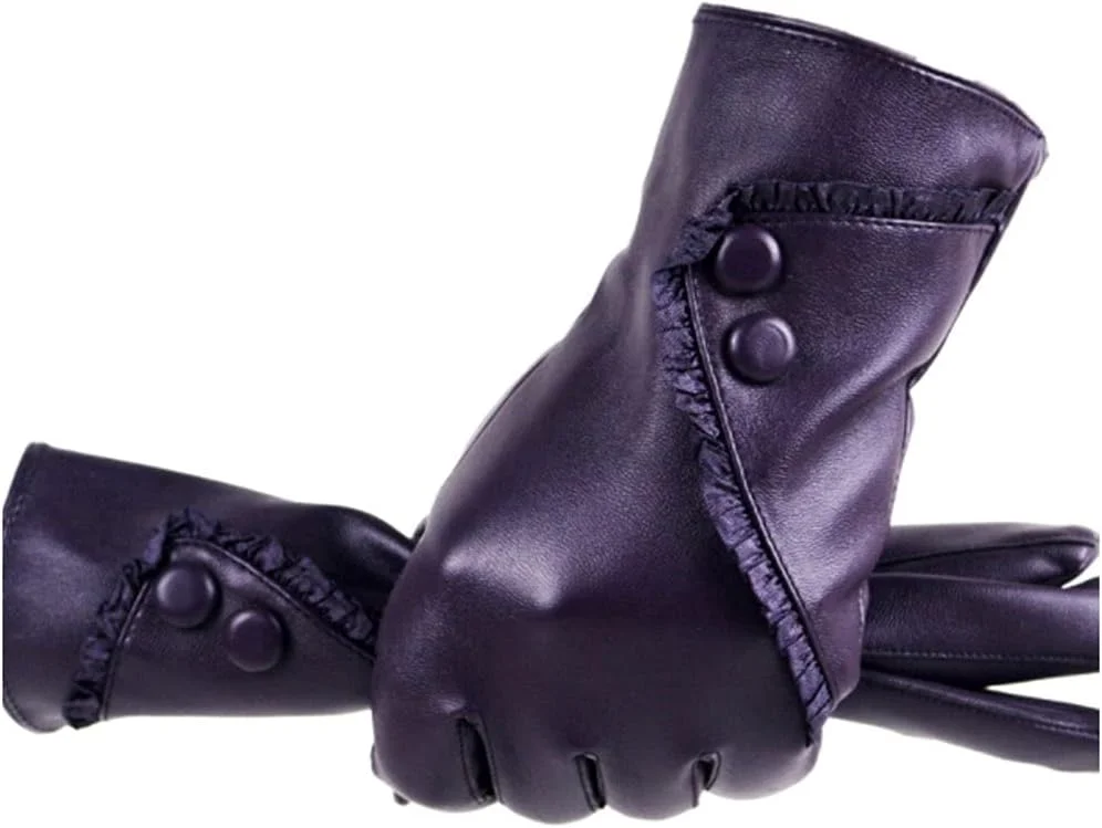 دستکش چرمی لمسی زنانه YWLETO، دستکش گرم زمستانی، دستکش زنانه (رنگ: Hortel)