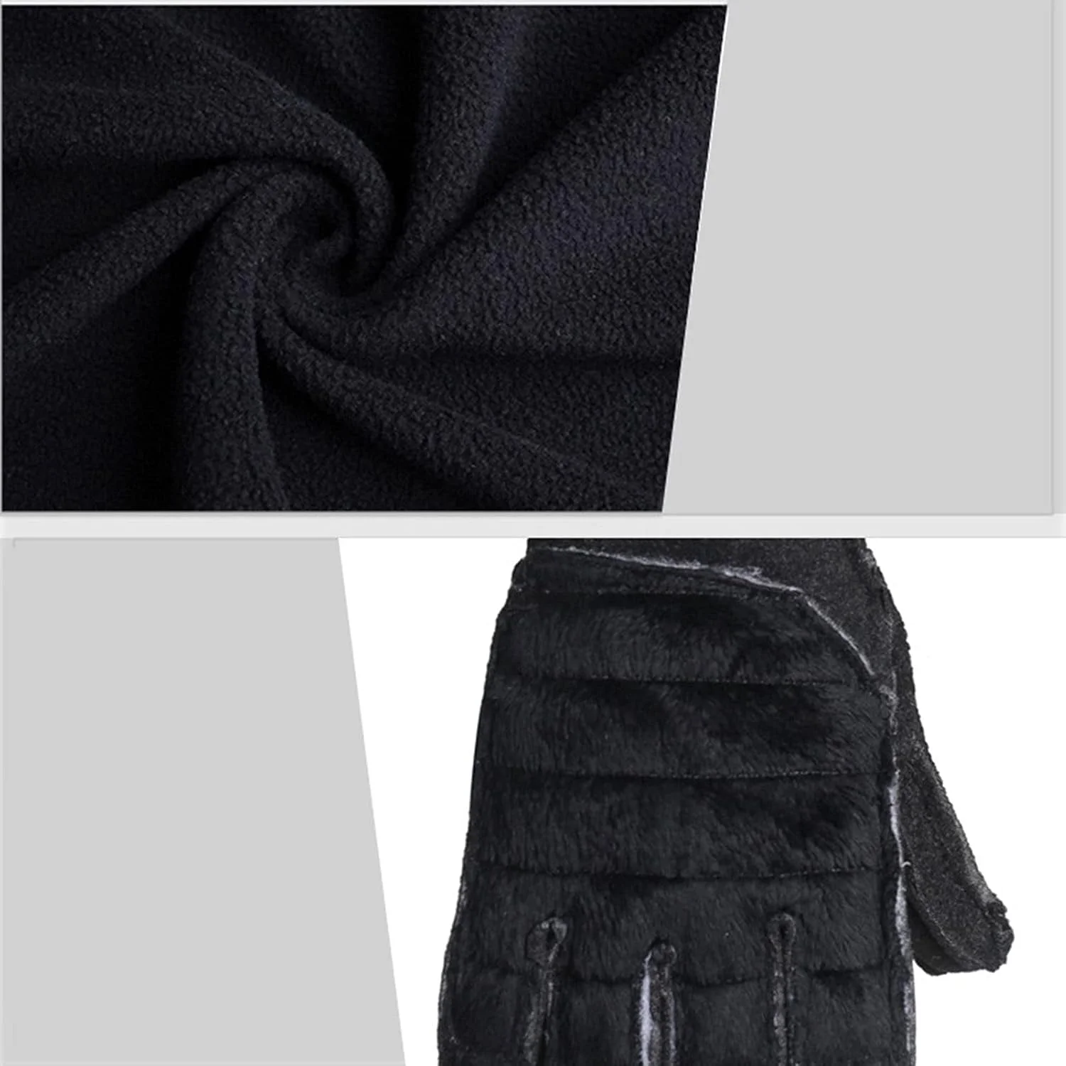 دستکش های گرم زمستانی YWLETO، دستکش های سوارکاری پشمی ضد باد و ضد لغزش، مناسب برای زنان و مردان (رنگ: خاکستری، سایز: X-Large)