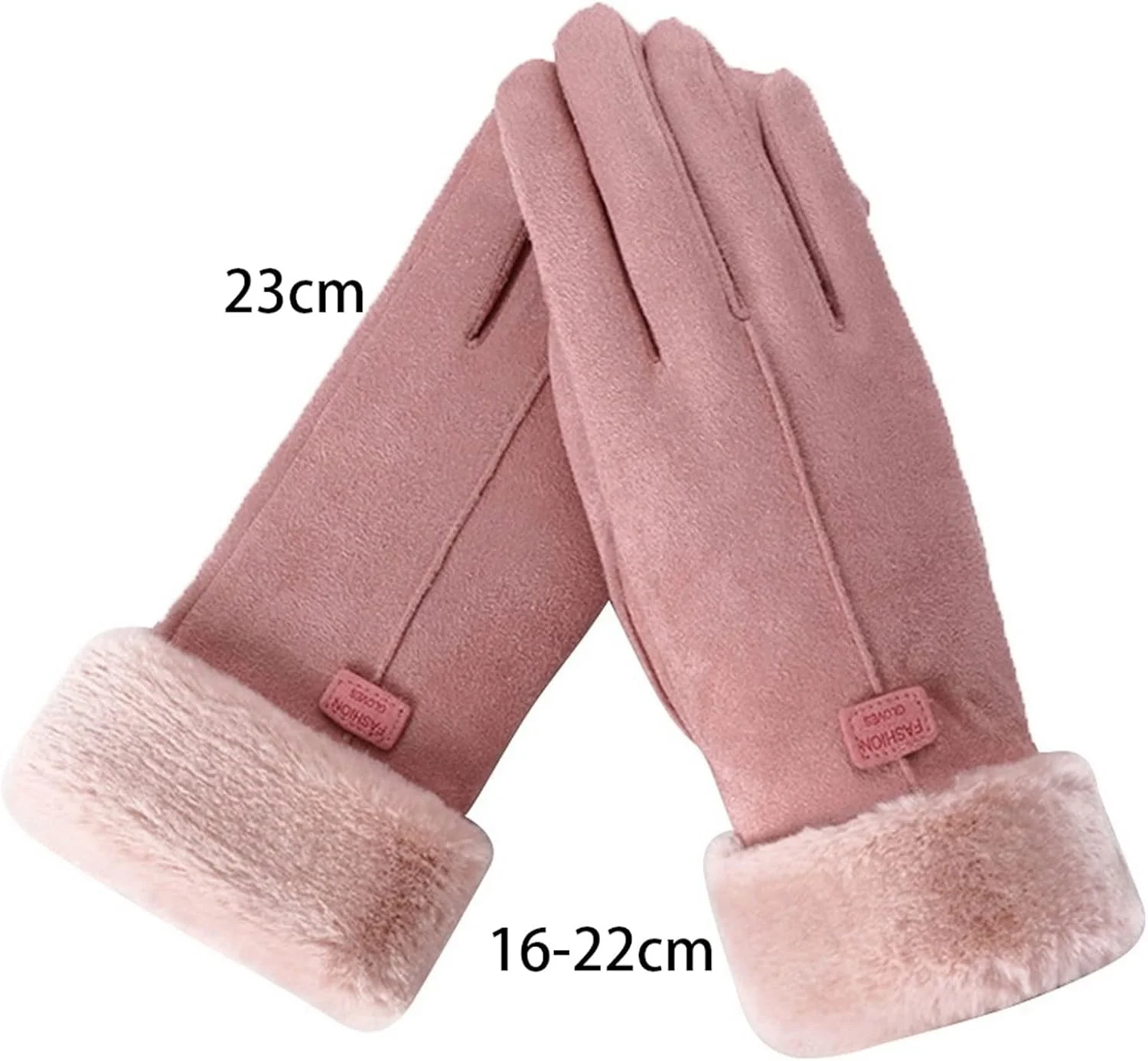 دستکش های زنانه شیک YWLETO پاییز زمستان، دستکش های گرم و خزدار زیبا، دستکش های انگشتی کامل، دستکش های ورزشی زنانه در فضای باز، دستکش های صفحه لمسی برای زنان (رنگ: Hortel)