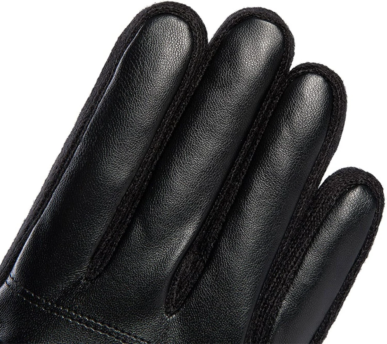 دستکش زمستانی چرمی ساده و شیک YWLETO زنانه، دستکش های دوچرخه سواری مخملی گرم برای زنان (سایز: بزرگ)