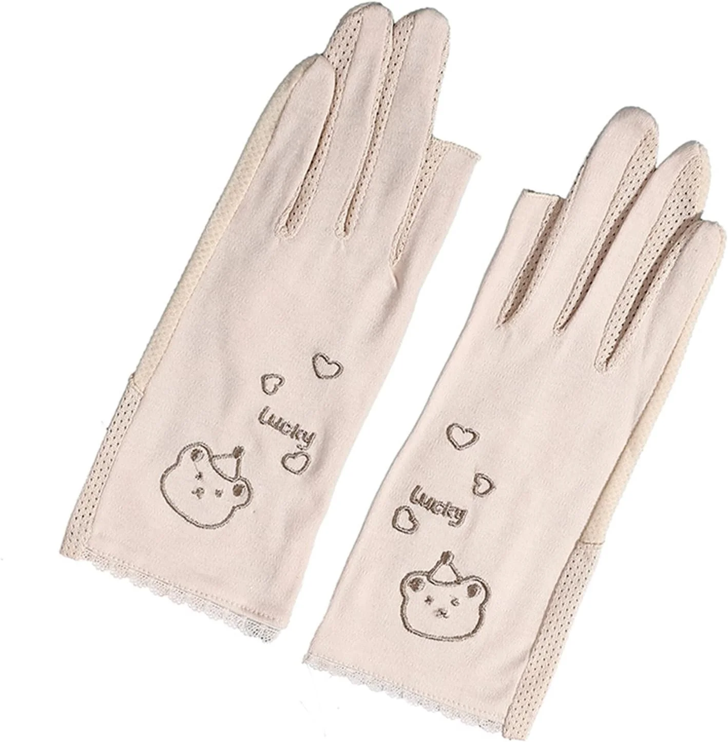 دستکش های نیم انگشتی زنانه YWLETO، ضد لغزش، ضد آفتاب، مناسب فصل بهار و تابستان