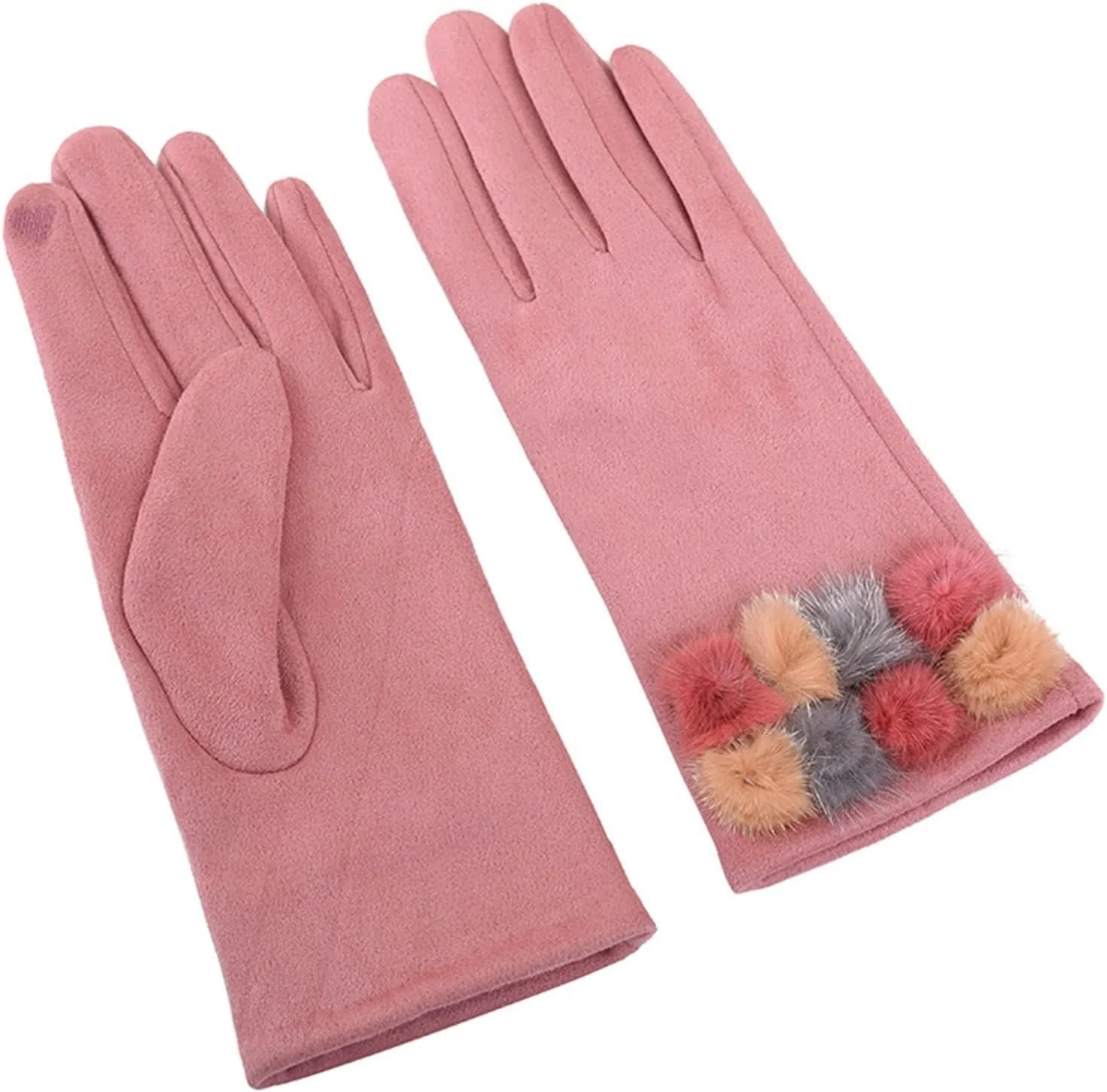دستکش های زنانه YWLETO مناسب برای استفاده از صفحه لمسی هنگام رانندگی در زمستان، دستکش های محافظ با رنگ های متنوع، دستکش های بدون انگشت زنانه