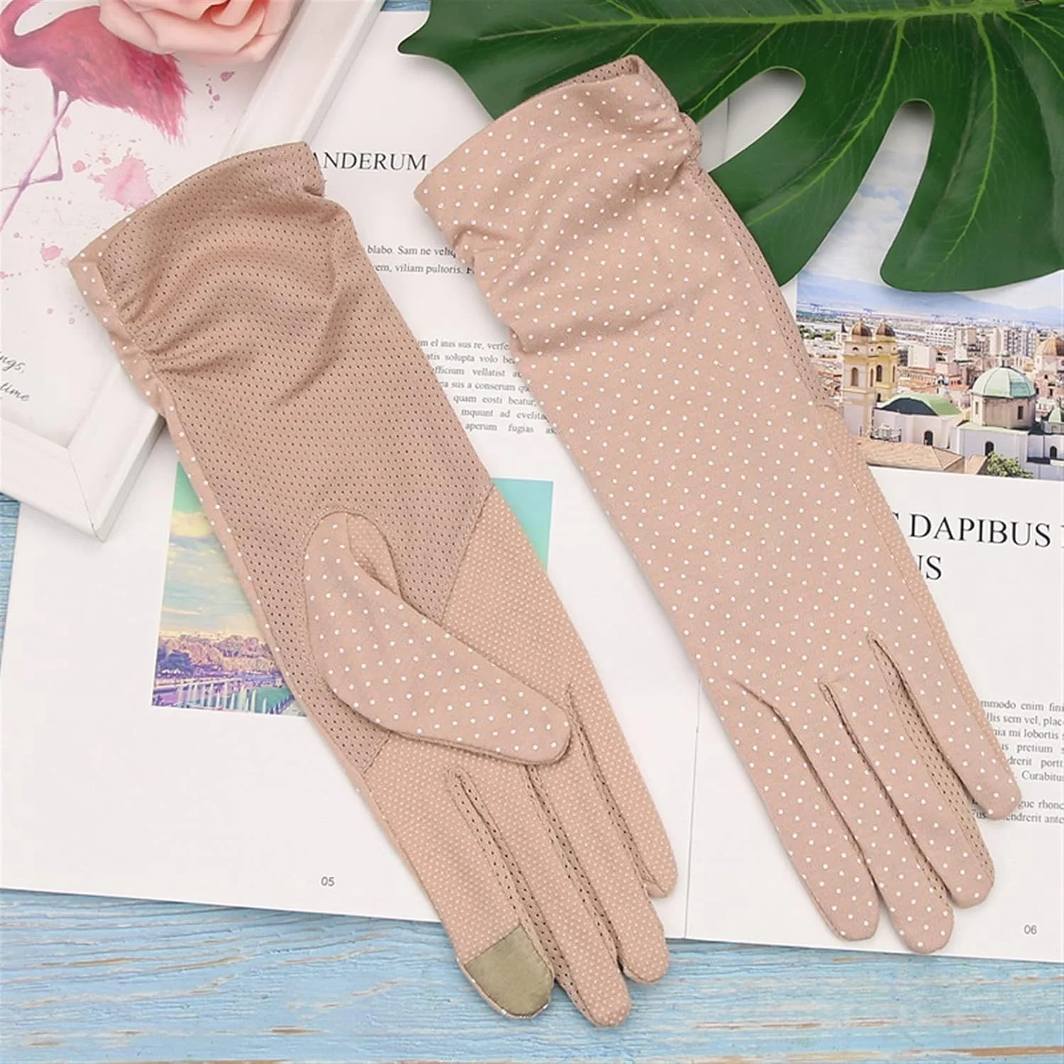 دستکش رانندگی YWLETO نازک ضد لغزش مناسب فصل بهار و تابستان، دستکش نیمه انگشتی زنانه مناسب دوچرخه سواری و استفاده در بهار، پاییز و تابستان