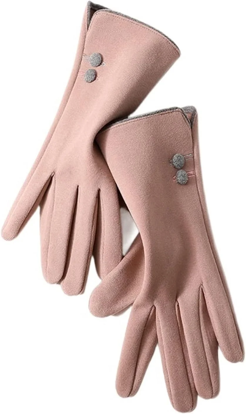 دستکش YWLETO، دستکش مخملی، صفحه لمسی دو لایه برای دوچرخه سواری، گرم کننده دست، ضخیم شده برای فضای باز، دستکش های گرم زمستانی و پاییزی برای زنان