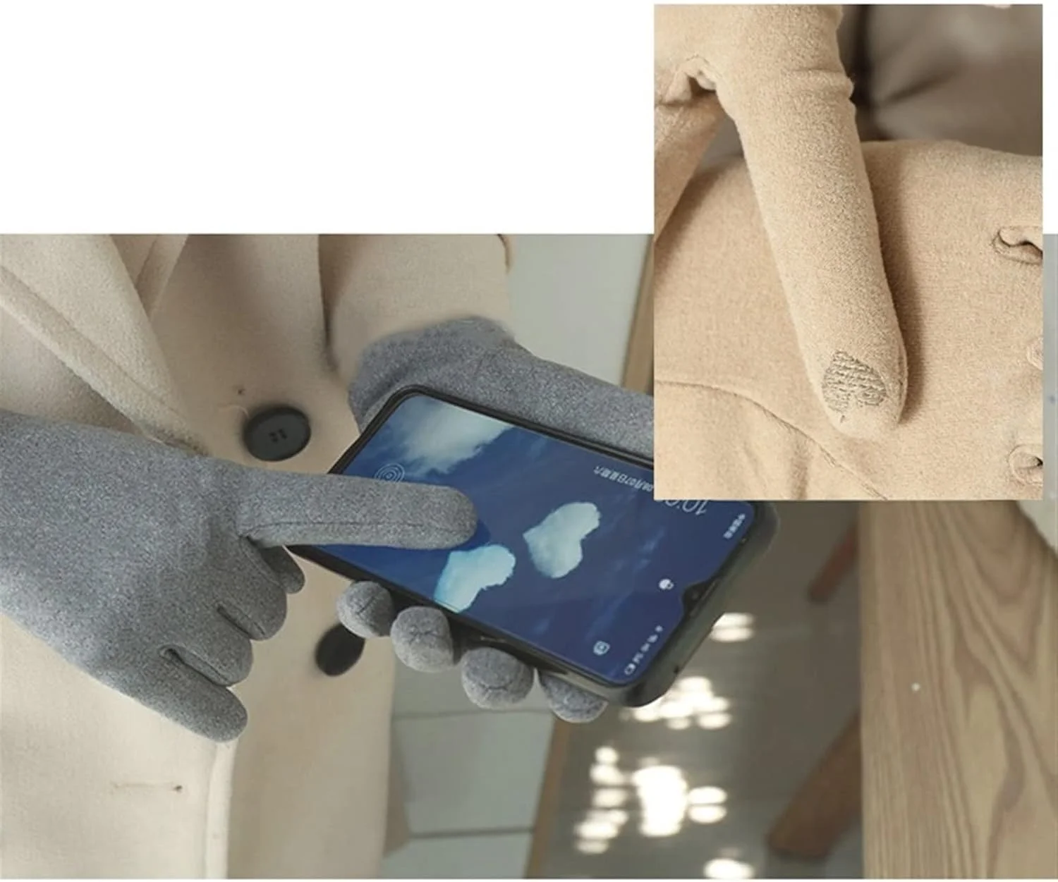 دستکش های زمستانی زنانه YWLETO، دستکش های گرم، ضد باد و مناسب برای دوچرخه سواری و رانندگی، دستکش های تمام انگشتی زنانه با قابلیت استفاده از صفحه لمسی