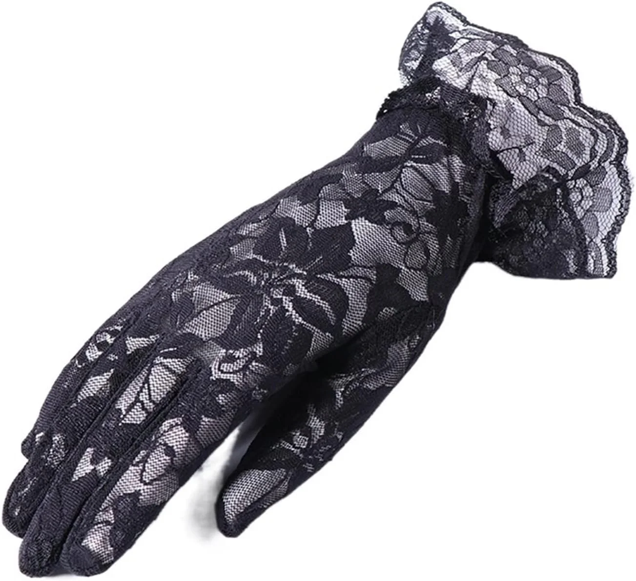 دستکش های آفتابگیر تنفسی کوتاه YWLETO، دستکش های سایه بان مشکی زنانه