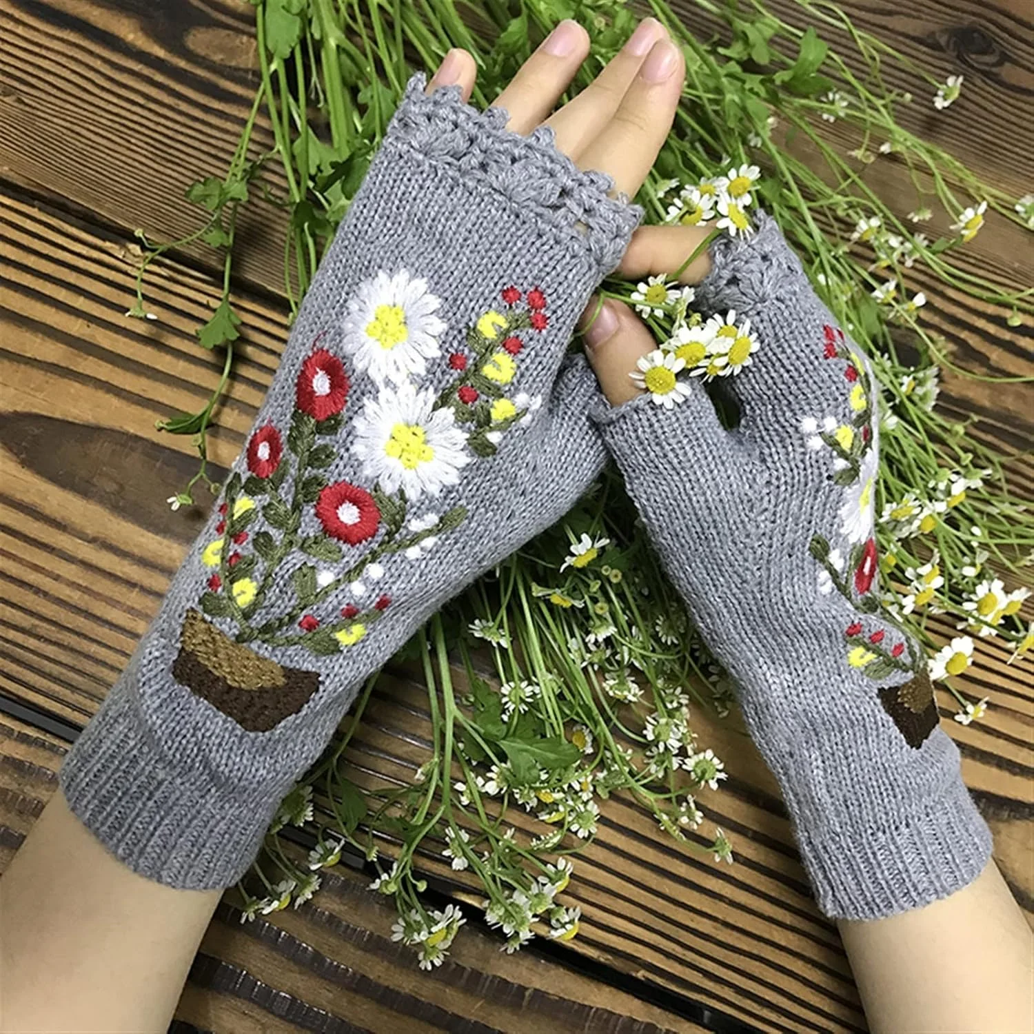 دستکش بافتنی پشمی بلند زنانه YWLETO مناسب پاییز و زمستان دستکش بافتنی پشمی بلند زنانه YWLETO مناسب پاییز و زمستان