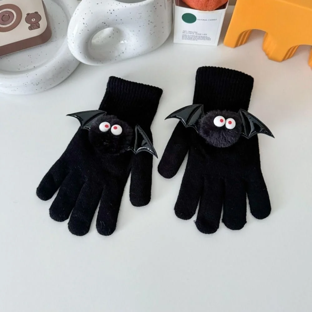 دستکش های کوچک دستی YARIKE، دستکش های خنده دار زنانه، دست در دست، کشی، خفاشی، تمام انگشتی، کارتونی، زمستانی
