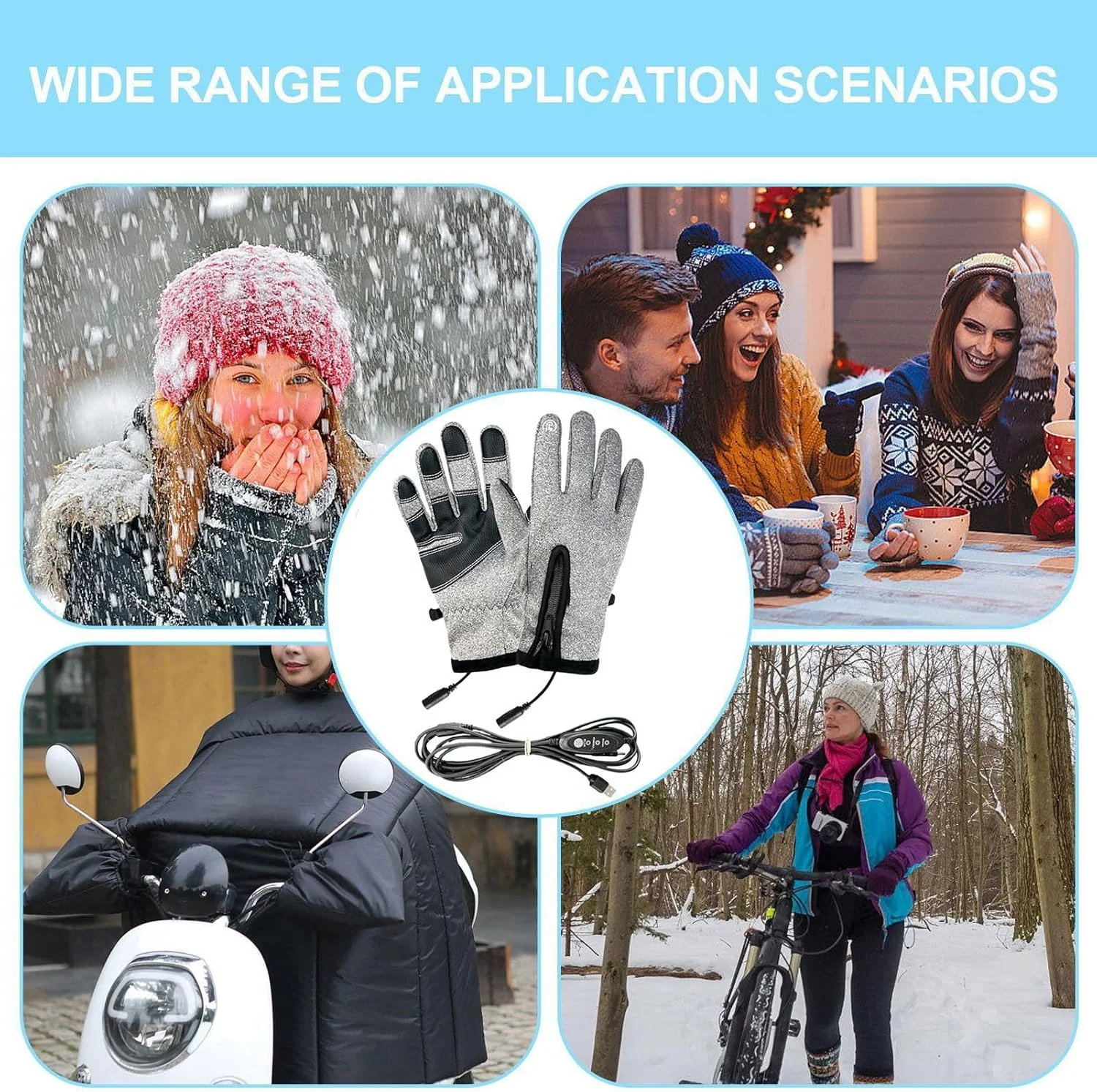 دستکش های گرمایشی | گرم کننده های دستی USB لمسی برقی، 3 تنظیمات گرم کننده دستکش زمستانی برای زنان و مردان رفت و آمد دوچرخه سواری موتور سیکلت تورهای ورزشی مسافرت ماهیگیری در فضای باز دستکش های گرمایشی | گرم کننده های دستی USB لمسی برقی، 3 تنظیمات گرم کننده دستکش زمستانی برای زنان و مردان رفت و آمد دوچرخه سواری موتور سیکلت تورهای ورزشی مسافرت ماهیگیری در فضای باز