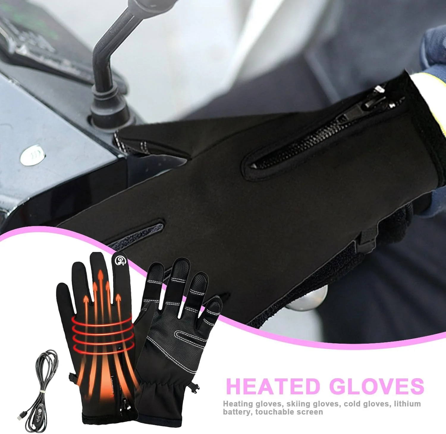 دستکش های گرمایشی، دستکش های گرم شونده لمسی - 3 حالت گرم کننده زمستانی برای مردان و زنان، مناسب رفت و آمد، دوچرخه سواری، موتور سواری، مسافرت های ورزشی، ماهیگیری و فعالیت های فضای باز دستکش های گرمایشی، دستکش های گرم شونده لمسی - 3 حالت گرم کننده زمستانی برای مردان و زنان، مناسب رفت و آمد، دوچرخه سواری، موتور سواری، مسافرت های ورزشی، ماهیگیری و فعالیت های فضای باز