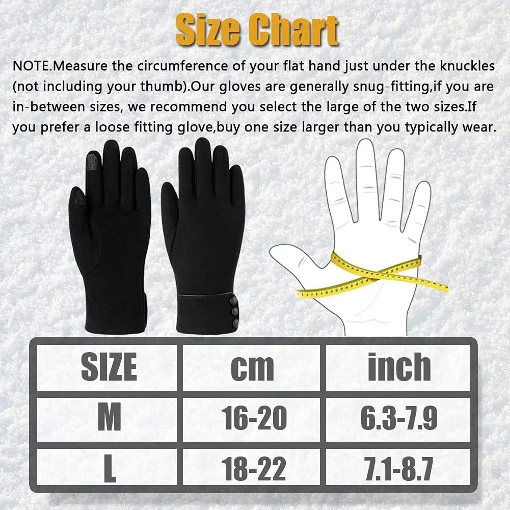 دستکش های زمستانی گرم زنانه، دستکش های رانندگی ضد باد با آستر پشمی برای کار با صفحه لمسی و گرم نگه داشتن دست ها از برند Alepo دستکش های زمستانی گرم زنانه، دستکش های رانندگی ضد باد با آستر پشمی برای کار با صفحه لمسی و گرم نگه داشتن دست ها از برند Alepo