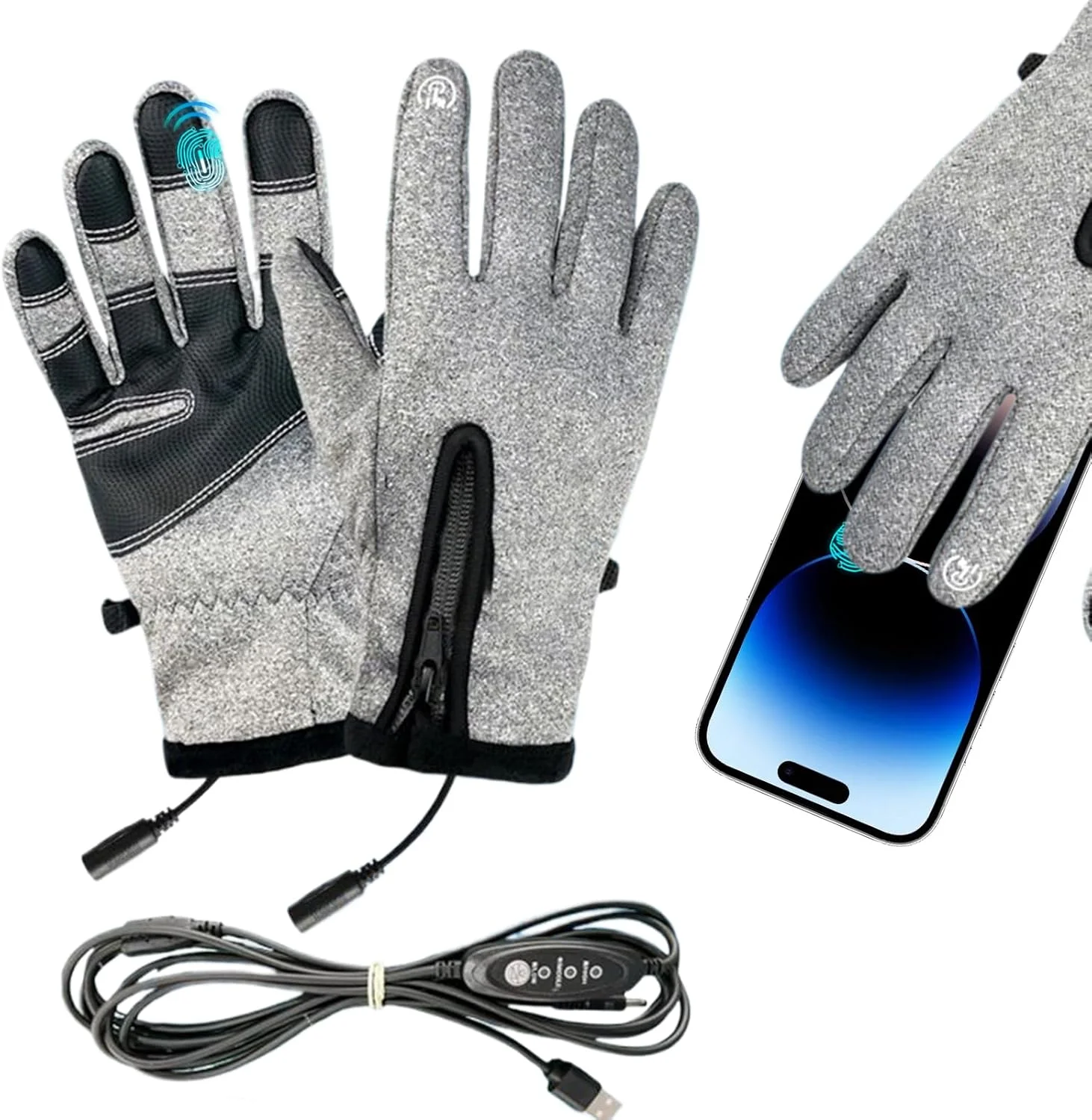 دستکش های گرمایشی | گرم کننده های دستی USB لمسی برقی، 3 تنظیمات گرم کننده دستکش زمستانی برای زنان و مردان رفت و آمد دوچرخه سواری موتور سیکلت تورهای ورزشی مسافرت ماهیگیری در فضای باز دستکش های گرمایشی | گرم کننده های دستی USB لمسی برقی، 3 تنظیمات گرم کننده دستکش زمستانی برای زنان و مردان رفت و آمد دوچرخه سواری موتور سیکلت تورهای ورزشی مسافرت ماهیگیری در فضای باز