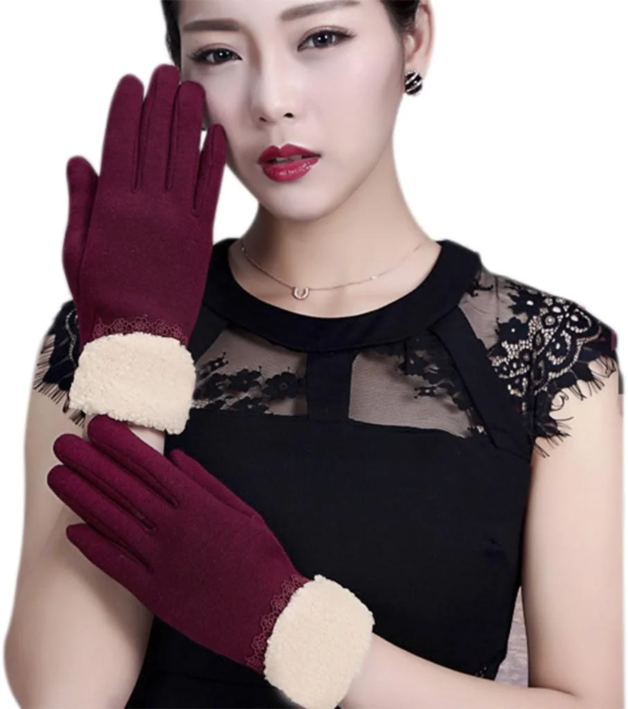 دستکش های لمسی زنانه دستکش های زمستانی تمام انگشتی دستکش های ضخیم گرم ضد لغزش پشمی گرم کننده مچ دست دستکش رانندگی در فضای باز دستکش دوچرخه سواری گرم کننده دست توری پاپیونی برای دختران دستکش های لمسی زنانه دستکش های زمستانی تمام انگشتی دستکش های ضخیم گرم ضد لغزش پشمی گرم کننده مچ دست دستکش رانندگی در فضای باز دستکش دوچرخه سواری گرم کننده دست توری پاپیونی برای دختران
