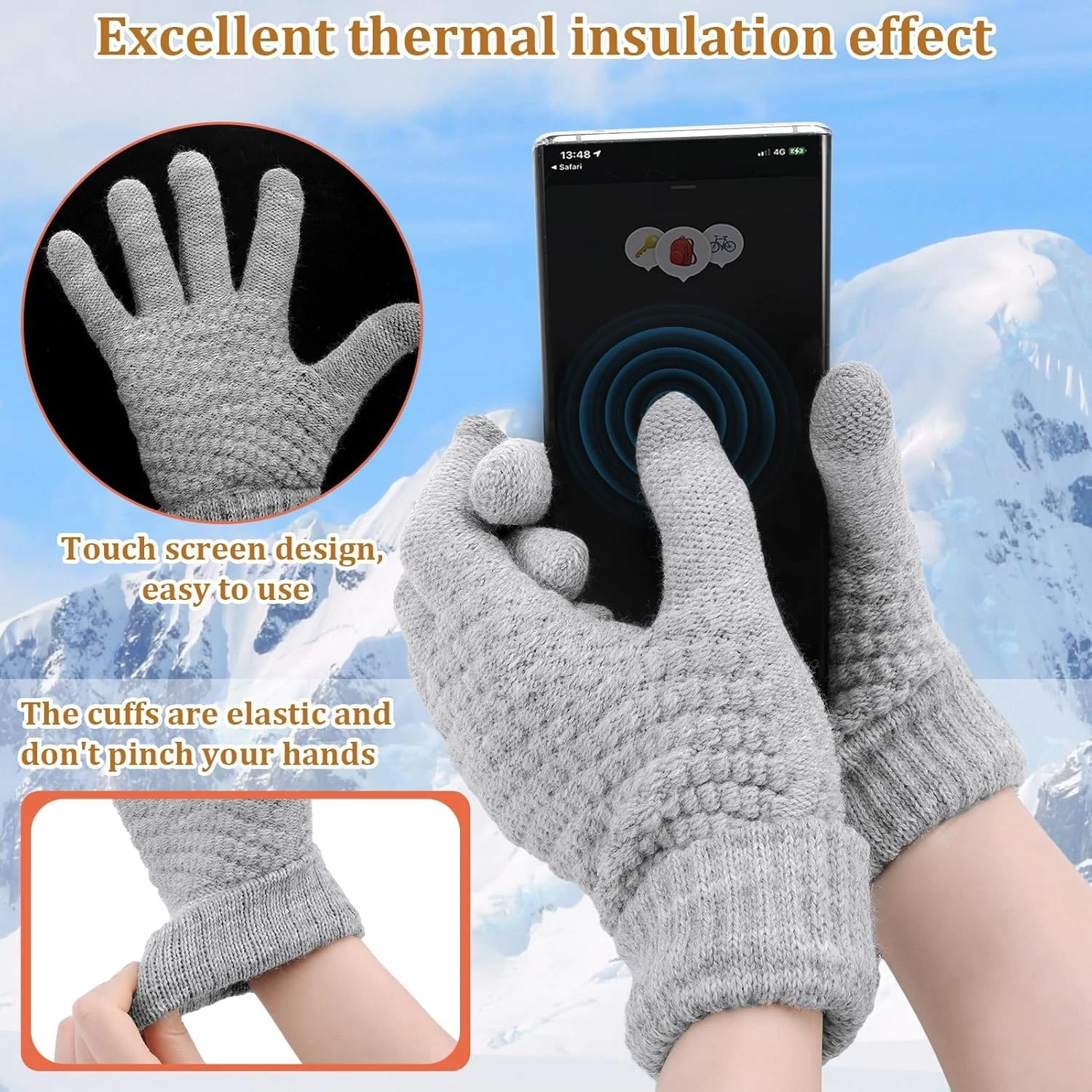 دستکش های لمسی زنانه دستکش های لمسی مردانه دستکش های زمستانی گرم دستکش های لمسی مناسب استفاده روزانه دستکش های بافتنی با سرآستین های مخملی و کشسان لوازم جانبی گرم زمستانی برای رانندگی دوچرخه سواری 4 جفت، سایز M دستکش های لمسی زنانه دستکش های لمسی مردانه دستکش های زمستانی گرم دستکش های لمسی مناسب استفاده روزانه دستکش های بافتنی با سرآستین های مخملی و کشسان لوازم جانبی گرم زمستانی برای رانندگی دوچرخه سواری 4 جفت، سایز M