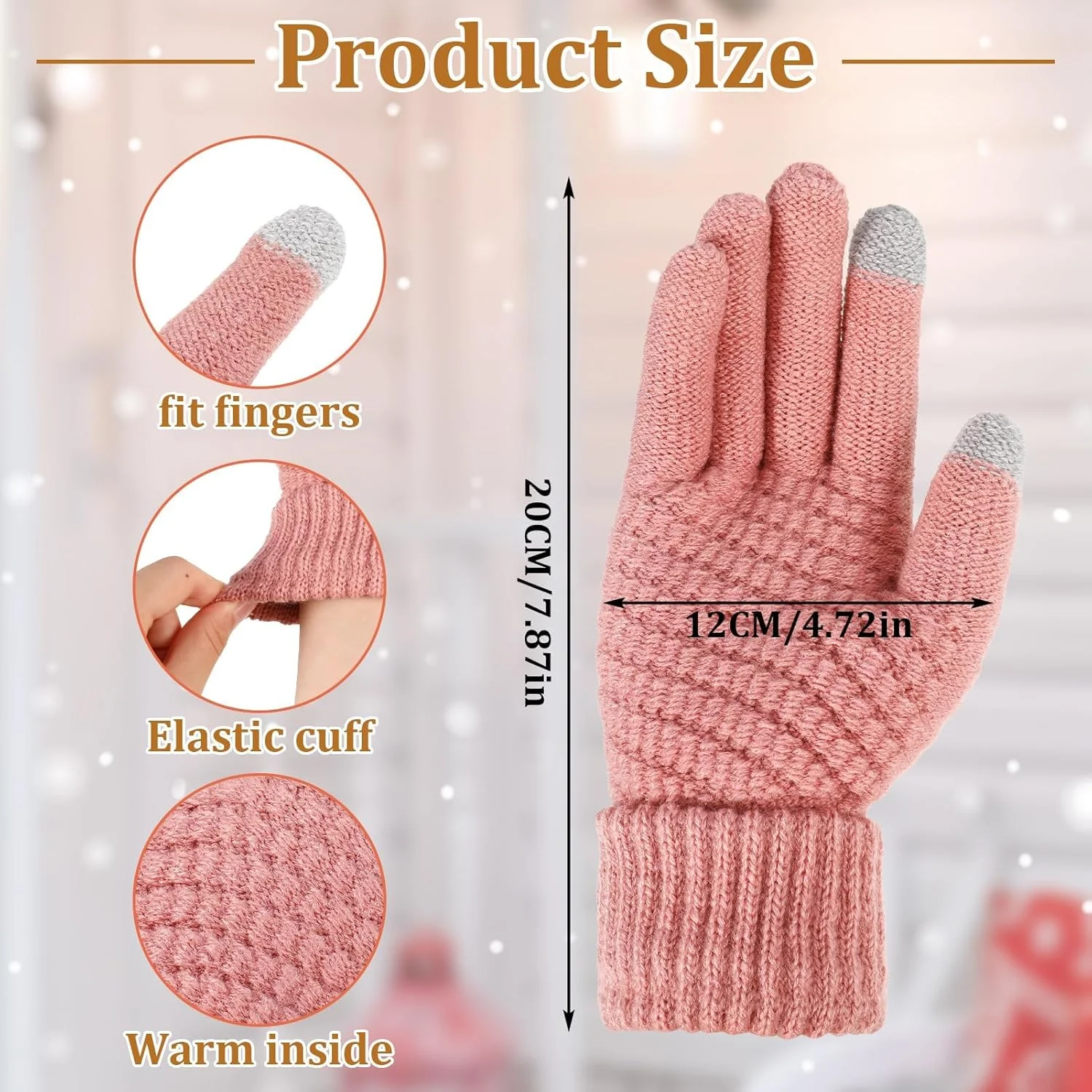 دستکش های لمسی زنانه دستکش های لمسی مردانه دستکش های زمستانی گرم دستکش های لمسی مناسب استفاده روزانه دستکش های بافتنی با سرآستین های مخملی و کشسان لوازم جانبی گرم زمستانی برای رانندگی دوچرخه سواری 4 جفت، سایز M دستکش های لمسی زنانه دستکش های لمسی مردانه دستکش های زمستانی گرم دستکش های لمسی مناسب استفاده روزانه دستکش های بافتنی با سرآستین های مخملی و کشسان لوازم جانبی گرم زمستانی برای رانندگی دوچرخه سواری 4 جفت، سایز M