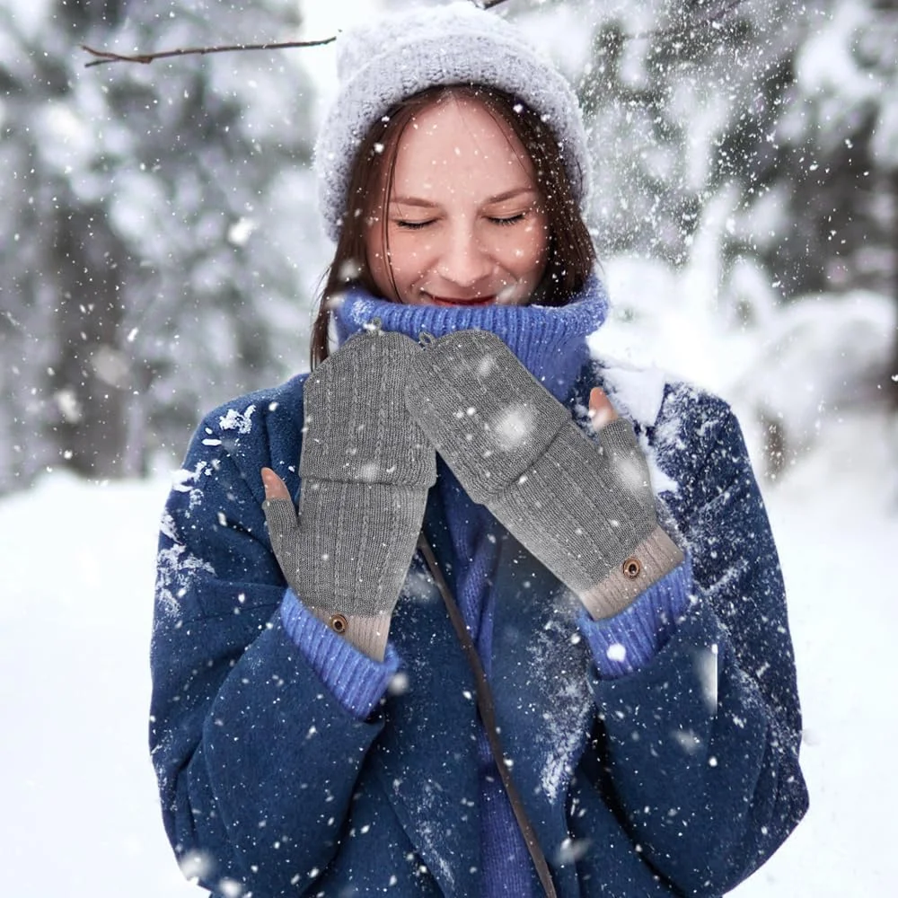 دستکش های بدون انگشت میزیکو، دستکش های نیمه انگشتی بافتنی گرم تبدیل شونده، دستکش های زمستانی زنانه با نوک تاشو، دستکش های نیمه انگشتی صفحه لمسی، دستکش های ورزشی برای هوای سرد، خاکستری دستکش های بدون انگشت میزیکو، دستکش های نیمه انگشتی بافتنی گرم تبدیل شونده، دستکش های زمستانی زنانه با نوک تاشو، دستکش های نیمه انگشتی صفحه لمسی، دستکش های ورزشی برای هوای سرد، خاکستری
