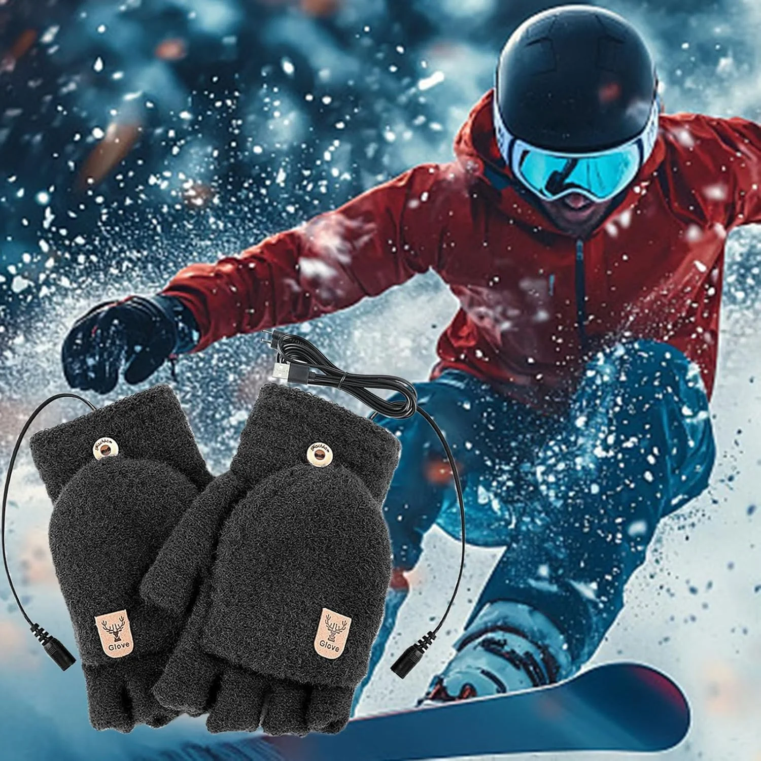 دستکش های گرمایشی زنانه | دستکش های گرمایشی برقی | دستکش های گرمایشی USB 5 ولت برای ماهیگیری در یخ، باغبانی، پیاده روی، کار، مسافرت زمستانی، اسنوبورد، علاقه مندان به ورزش، رانندگان تحویل دستکش های گرمایشی زنانه | دستکش های گرمایشی برقی | دستکش های گرمایشی USB 5 ولت برای ماهیگیری در یخ، باغبانی، پیاده روی، کار، مسافرت زمستانی، اسنوبورد، علاقه مندان به ورزش، رانندگان تحویل