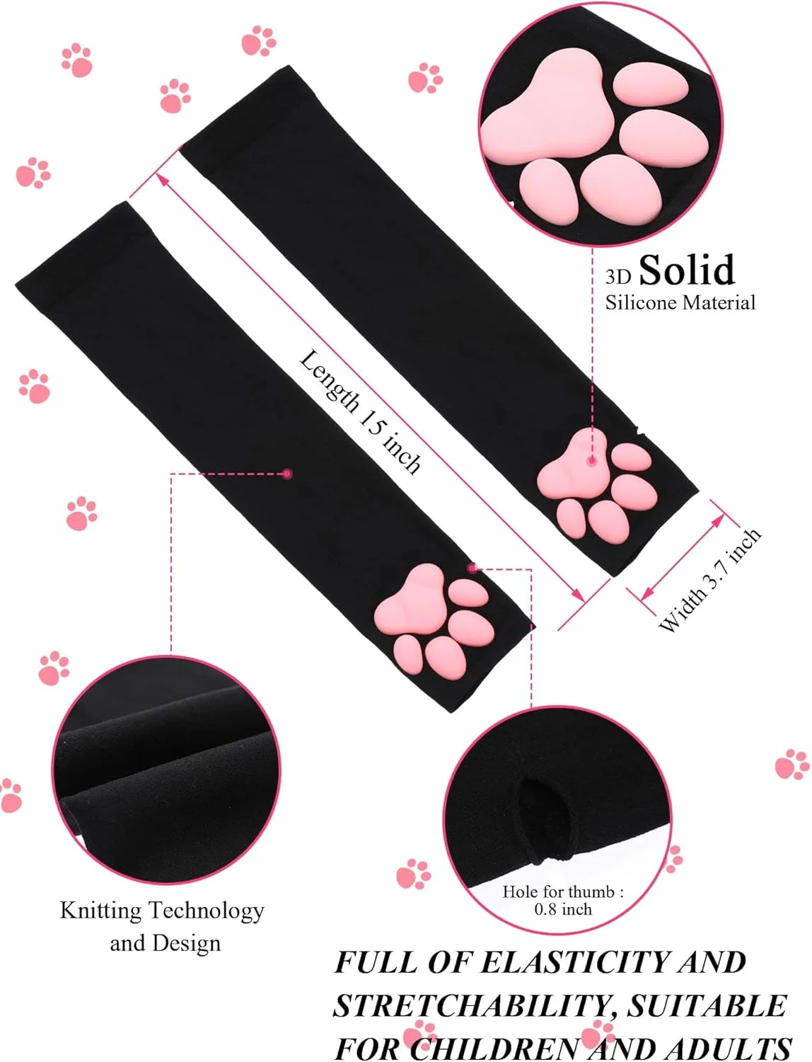 دستکش پنجه گربه ای، پدهای پنجه ای، دستکش های بدون انگشت پنجه گربه ای صورتی کاوایی، لوازم جانبی زیبا برای مهمانی دختران و زنان، سایز آزاد دستکش پنجه گربه ای، پدهای پنجه ای، دستکش های بدون انگشت پنجه گربه ای صورتی کاوایی، لوازم جانبی زیبا برای مهمانی دختران و زنان، سایز آزاد