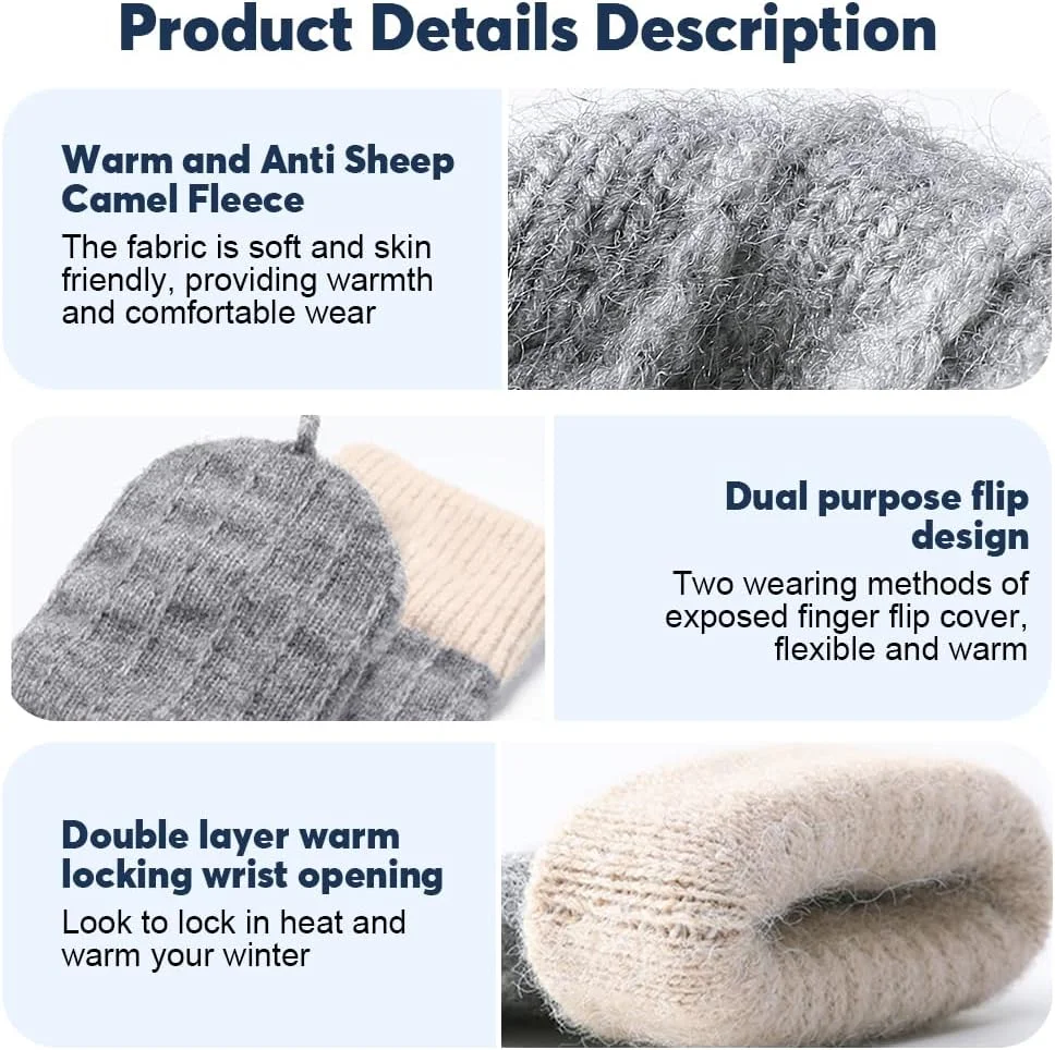 دستکش های بدون انگشت میزیکو، دستکش های نیمه انگشتی بافتنی گرم تبدیل شونده، دستکش های زمستانی زنانه با نوک تاشو، دستکش های نیمه انگشتی صفحه لمسی، دستکش های ورزشی برای هوای سرد، خاکستری دستکش های بدون انگشت میزیکو، دستکش های نیمه انگشتی بافتنی گرم تبدیل شونده، دستکش های زمستانی زنانه با نوک تاشو، دستکش های نیمه انگشتی صفحه لمسی، دستکش های ورزشی برای هوای سرد، خاکستری