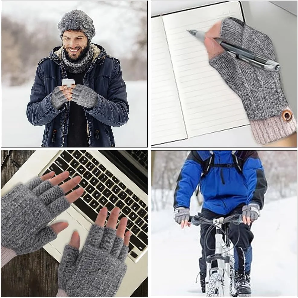 دستکش های بدون انگشت میزیکو، دستکش های نیمه انگشتی بافتنی گرم تبدیل شونده، دستکش های زمستانی زنانه با نوک تاشو، دستکش های نیمه انگشتی صفحه لمسی، دستکش های ورزشی برای هوای سرد، خاکستری دستکش های بدون انگشت میزیکو، دستکش های نیمه انگشتی بافتنی گرم تبدیل شونده، دستکش های زمستانی زنانه با نوک تاشو، دستکش های نیمه انگشتی صفحه لمسی، دستکش های ورزشی برای هوای سرد، خاکستری