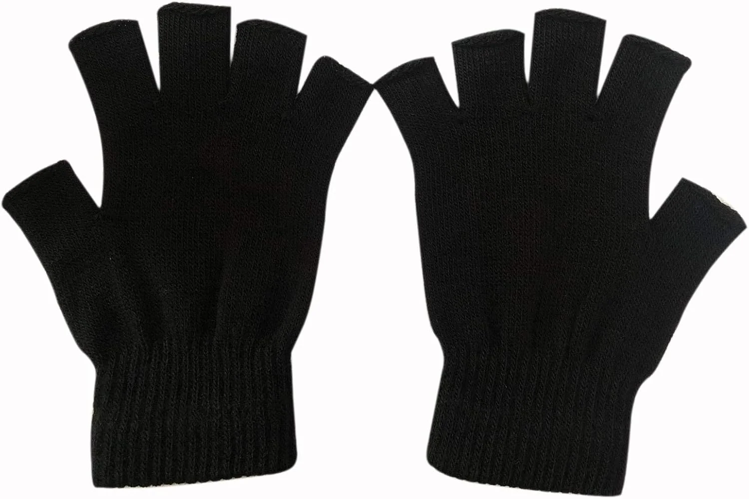 مجموعه 2 جفت دستکش نیم انگشتی monochef بافتنی زمستانی گرم و کشسان مناسب برای استفاده از صفحه لمسی، دستکش های بدون انگشت در اندازه معمولی برای آقایان و خانم ها، مشکی مجموعه 2 جفت دستکش نیم انگشتی monochef بافتنی زمستانی گرم و کشسان مناسب برای استفاده از صفحه لمسی، دستکش های بدون انگشت در اندازه معمولی برای آقایان و خانم ها، مشکی
