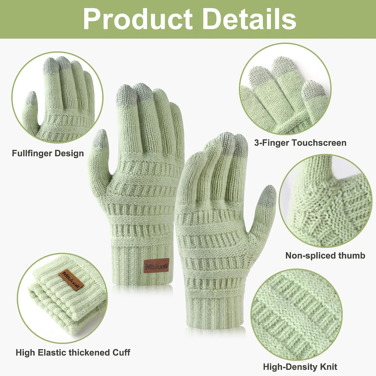 دستکش بافتنی Milduall، دستکش های بافتنی صفحه لمسی، دستکش های زمستانی، دستکش های انگشتی، دستکش های زمستانی، دستکش های حرارتی، دستکش های بدون انگشت برای زنان و دختران مناسب برای فضای باز دستکش بافتنی Milduall، دستکش های بافتنی صفحه لمسی، دستکش های زمستانی، دستکش های انگشتی، دستکش های زمستانی، دستکش های حرارتی، دستکش های بدون انگشت برای زنان و دختران مناسب برای فضای باز