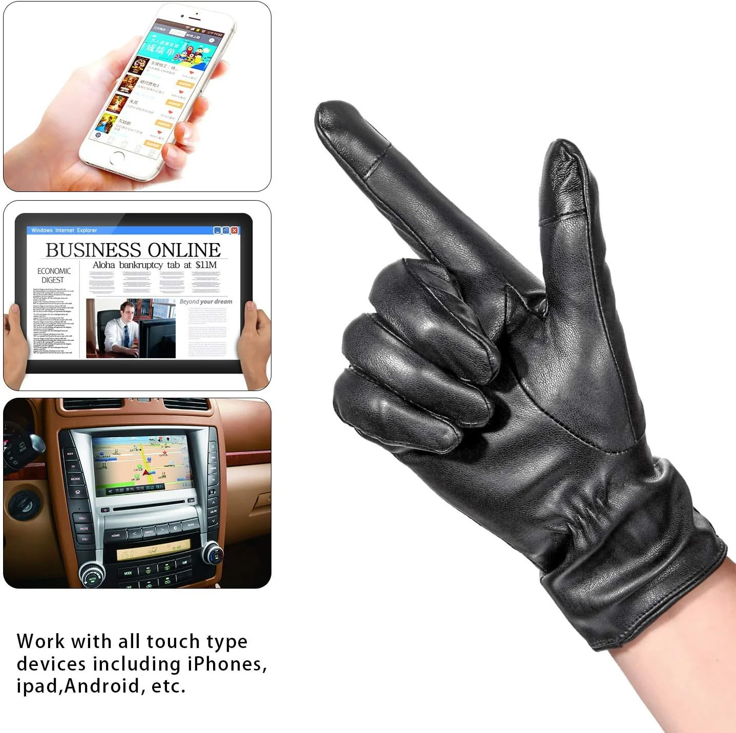 دستکش چرمی، دستکش زنانه MEZETIHE با دو انگشت صفحه لمسی، دستکش های گرم پشمی آستر دار رانندگی زمستانی با پاپیون دستکش چرمی، دستکش زنانه MEZETIHE با دو انگشت صفحه لمسی، دستکش های گرم پشمی آستر دار رانندگی زمستانی با پاپیون