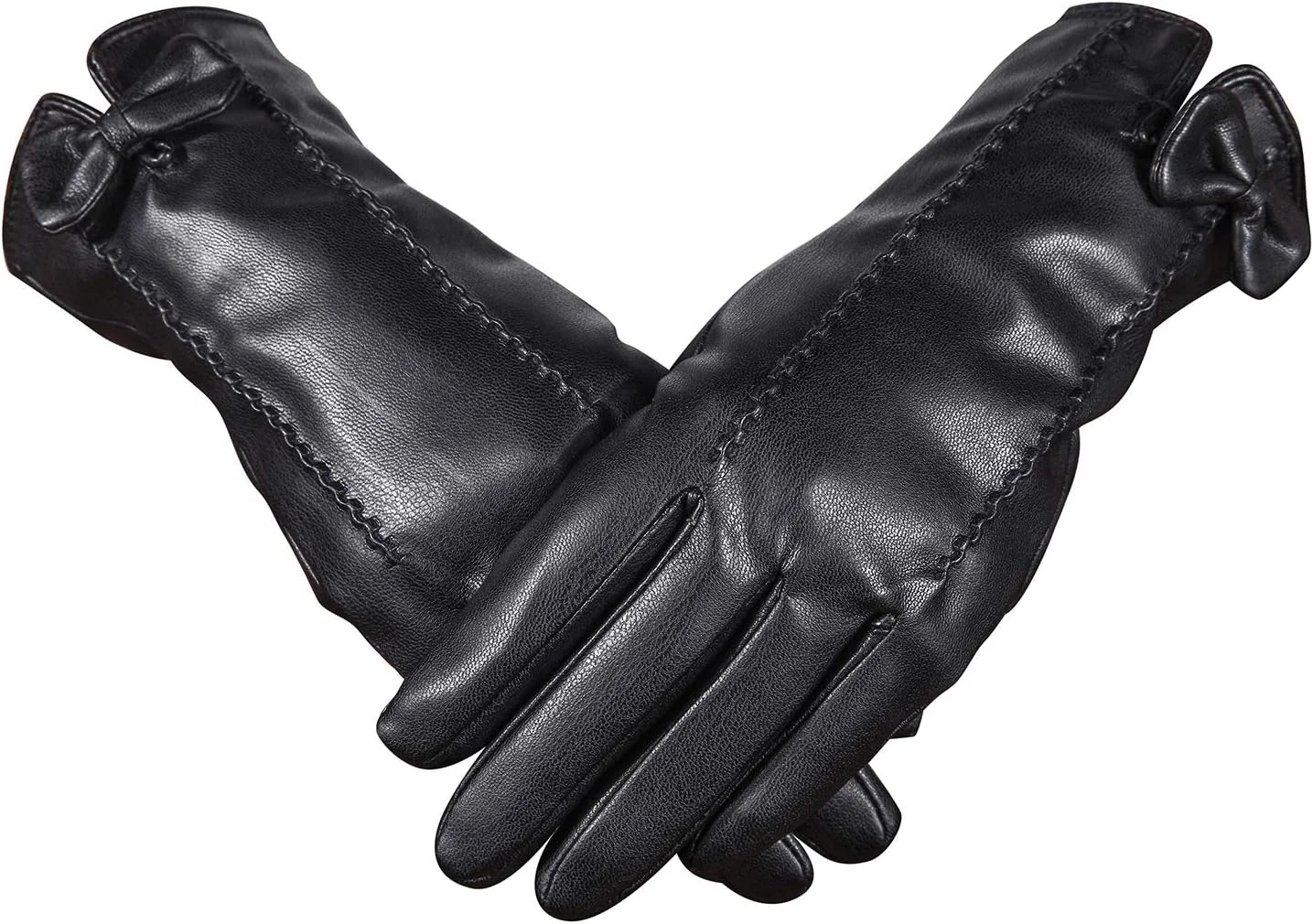 دستکش چرمی، دستکش زنانه MEZETIHE با دو انگشت صفحه لمسی، دستکش های گرم پشمی آستر دار رانندگی زمستانی با پاپیون دستکش چرمی، دستکش زنانه MEZETIHE با دو انگشت صفحه لمسی، دستکش های گرم پشمی آستر دار رانندگی زمستانی با پاپیون