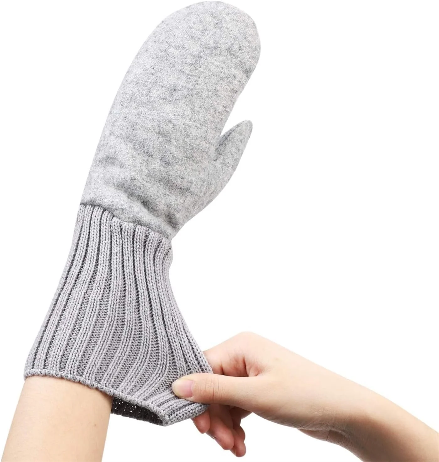 دستکش زمستانی زنانه HPONEZJ، دستکش پشمی، آستر مخملی، دستکش پشمی دولایه گرم، دستکش بافتنی ضد باد، گرم کننده دست زنانه مردانه برای دوچرخه سواری در فضای باز