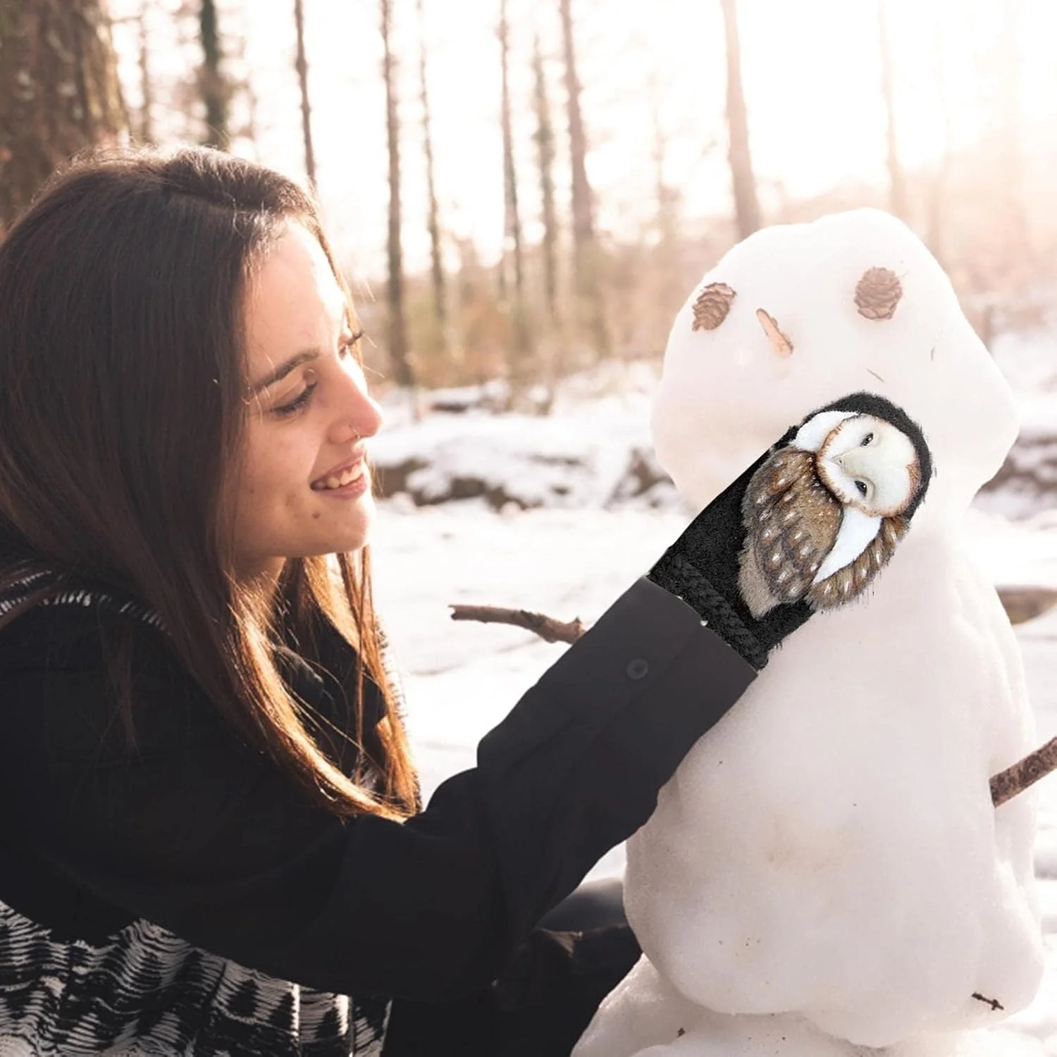 دستکش و پاپوش زنانه، دستکش بافتنی کشمیری با سرآستین کشسان، پاپوش ورزشی فضای باز گرم کننده دست با طرح جغد، پاپوش حرارتی زمستانی برای هدیه تولد کریسمس دستکش و پاپوش زنانه، دستکش بافتنی کشمیری با سرآستین کشسان، پاپوش ورزشی فضای باز گرم کننده دست با طرح جغد، پاپوش حرارتی زمستانی برای هدیه تولد کریسمس