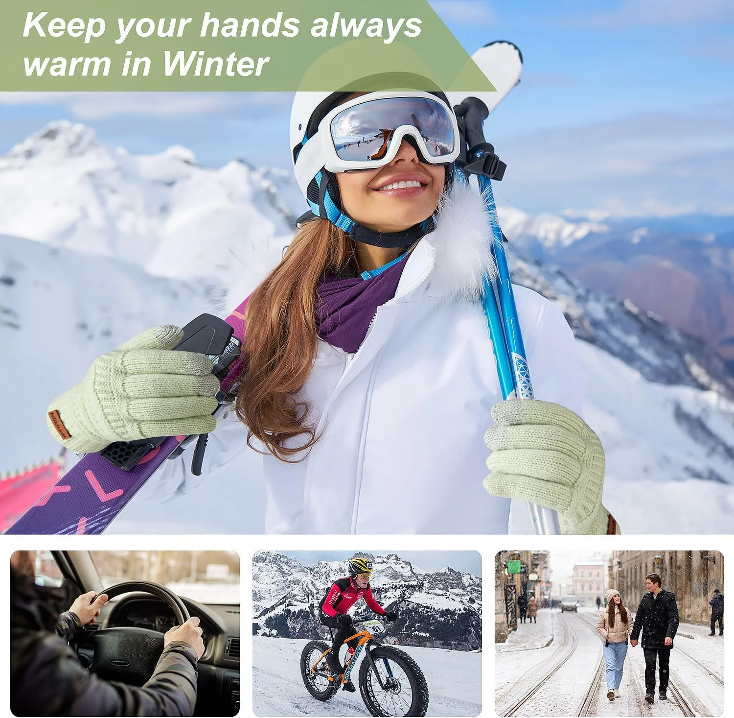 دستکش بافتنی Milduall، دستکش های بافتنی صفحه لمسی، دستکش های زمستانی، دستکش های انگشتی، دستکش های زمستانی، دستکش های حرارتی، دستکش های بدون انگشت برای زنان و دختران مناسب برای فضای باز دستکش بافتنی Milduall، دستکش های بافتنی صفحه لمسی، دستکش های زمستانی، دستکش های انگشتی، دستکش های زمستانی، دستکش های حرارتی، دستکش های بدون انگشت برای زنان و دختران مناسب برای فضای باز