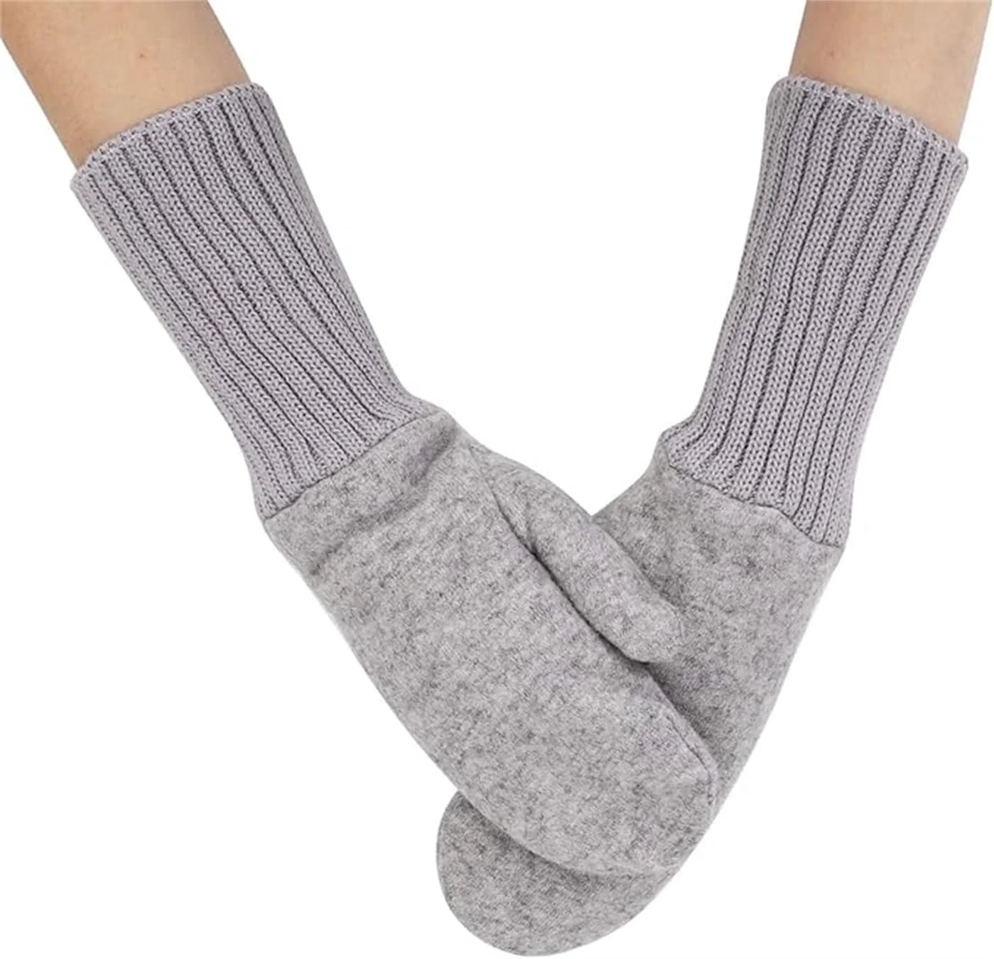 دستکش زمستانی زنانه HPONEZJ، دستکش پشمی، آستر مخملی، دستکش پشمی دولایه گرم، دستکش بافتنی ضد باد، گرم کننده دست زنانه مردانه برای دوچرخه سواری در فضای باز