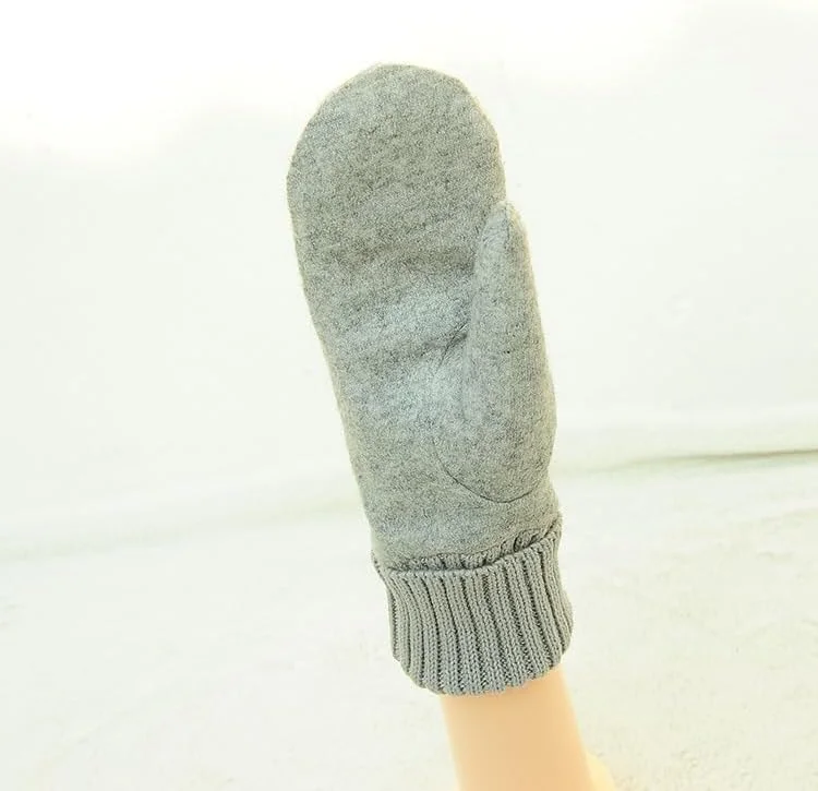 دستکش زمستانی زنانه HPONEZJ، دستکش پشمی، آستر مخملی، دستکش پشمی دولایه گرم، دستکش بافتنی ضد باد، گرم کننده دست زنانه مردانه برای دوچرخه سواری در فضای باز