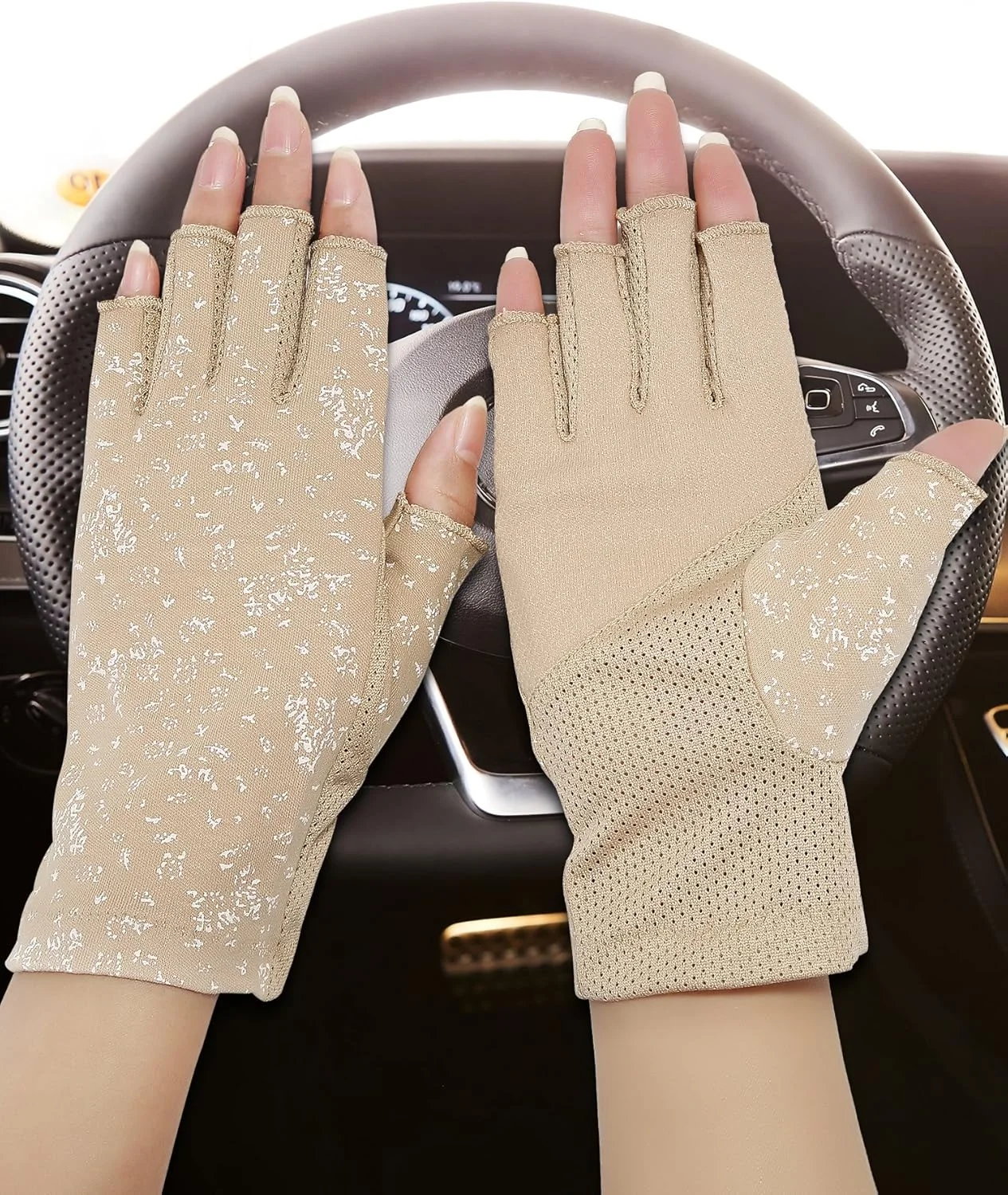 دستکش های بدون انگشت ضد آفتاب زنانه مکس دات، دستکش های رانندگی تابستانی دخترانه ضد لغزش محافظت در برابر اشعه ماوراء بنفش برای فضای باز دستکش های بدون انگشت ضد آفتاب زنانه مکس دات، دستکش های رانندگی تابستانی دخترانه ضد لغزش محافظت در برابر اشعه ماوراء بنفش برای فضای باز