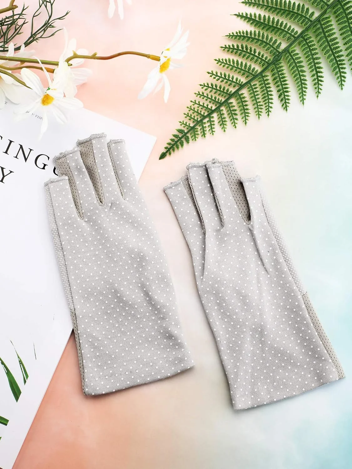 دستکش های بدون انگشت مکس دات، ضد لغزش، محافظت در برابر اشعه ماوراء بنفش، دستکش رانندگی، دستکش های تابستانی زنانه دستکش های بدون انگشت مکس دات، ضد لغزش، محافظت در برابر اشعه ماوراء بنفش، دستکش رانندگی، دستکش های تابستانی زنانه