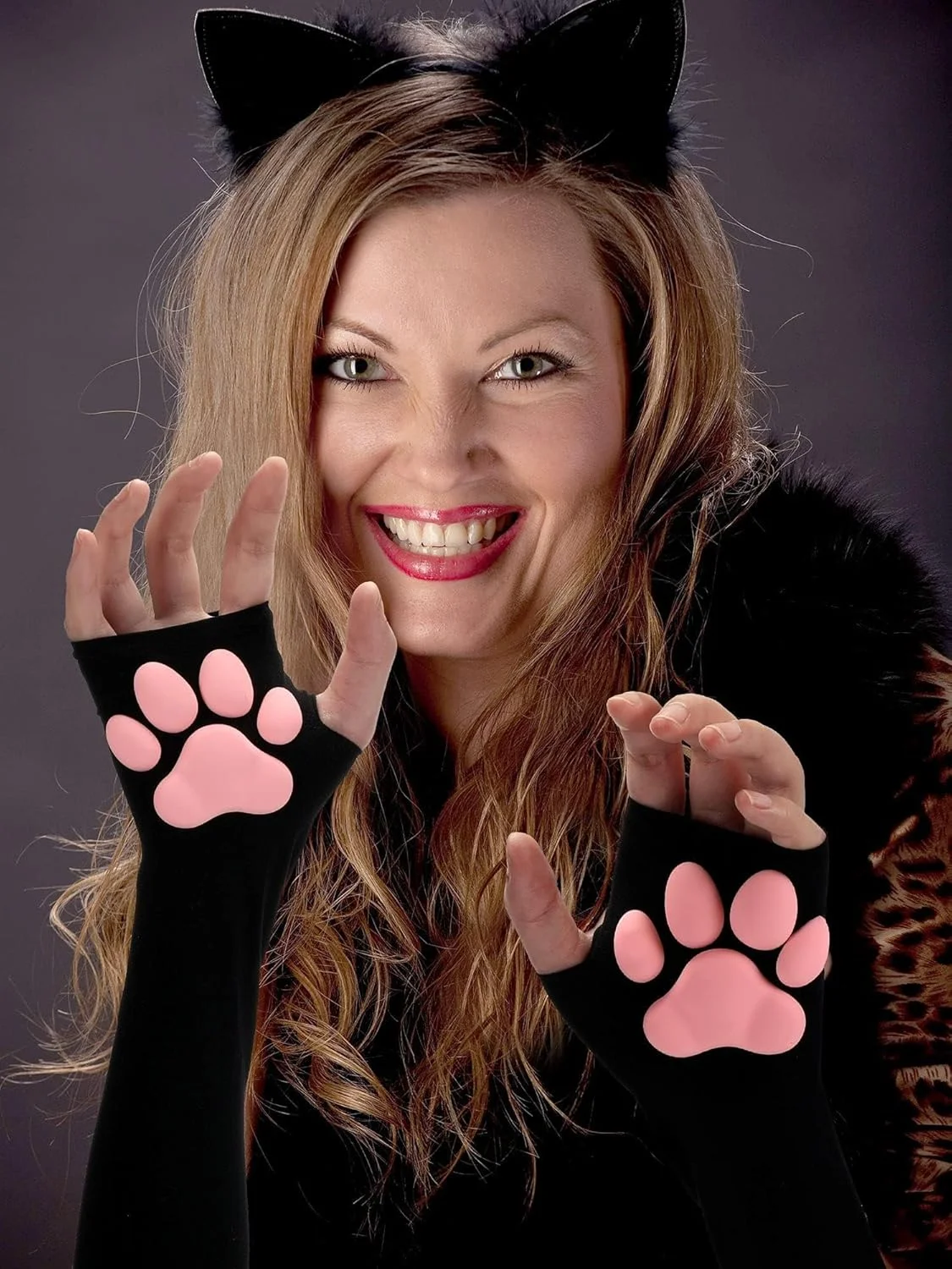 دستکش های پنجه گربه ای، پدهای پنجه ای، دستکش های بدون انگشت پنجه گربه ای صورتی کاوایی، لوازم جانبی زیبا برای مهمانی دختران و زنان، سایز آزاد دستکش های پنجه گربه ای، پدهای پنجه ای، دستکش های بدون انگشت پنجه گربه ای صورتی کاوایی، لوازم جانبی زیبا برای مهمانی دختران و زنان، سایز آزاد