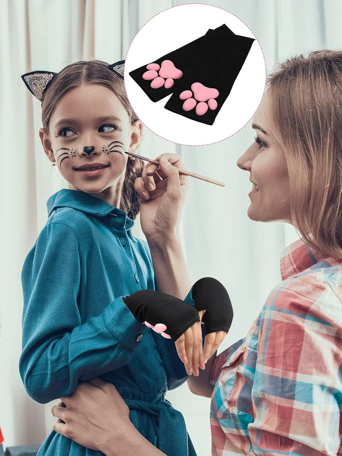 دستکش های پنجه گربه ای، پدهای پنجه ای، دستکش های بدون انگشت پنجه گربه ای صورتی کاوایی، لوازم جانبی زیبا برای مهمانی دختران و زنان، سایز آزاد دستکش های پنجه گربه ای، پدهای پنجه ای، دستکش های بدون انگشت پنجه گربه ای صورتی کاوایی، لوازم جانبی زیبا برای مهمانی دختران و زنان، سایز آزاد