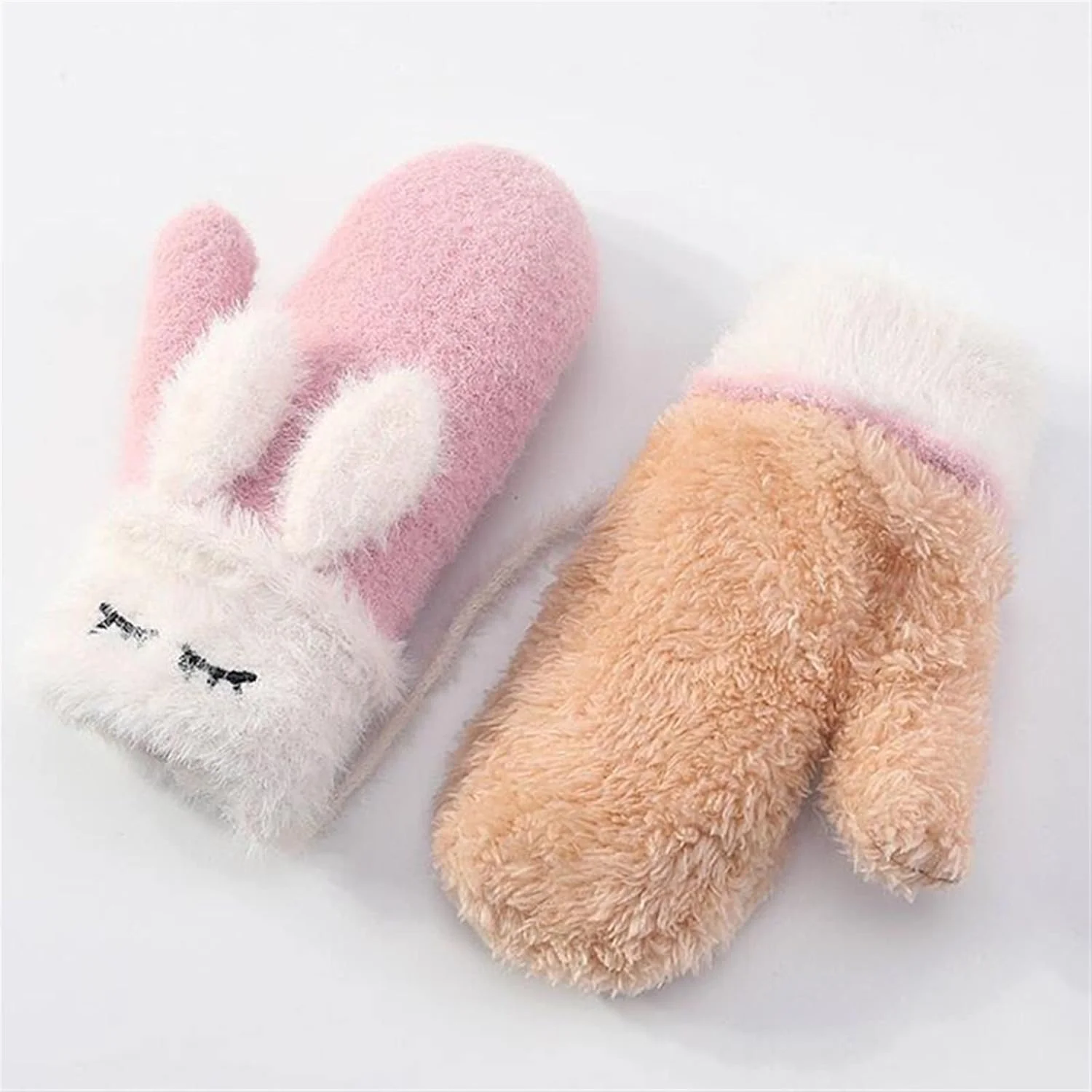 دستکش زمستانی لوسی زنانه، دستکش های مخملی ضخیم و گرم، دستکش های خرگوشی بامزه دستکش زمستانی لوسی زنانه، دستکش های مخملی ضخیم و گرم، دستکش های خرگوشی بامزه