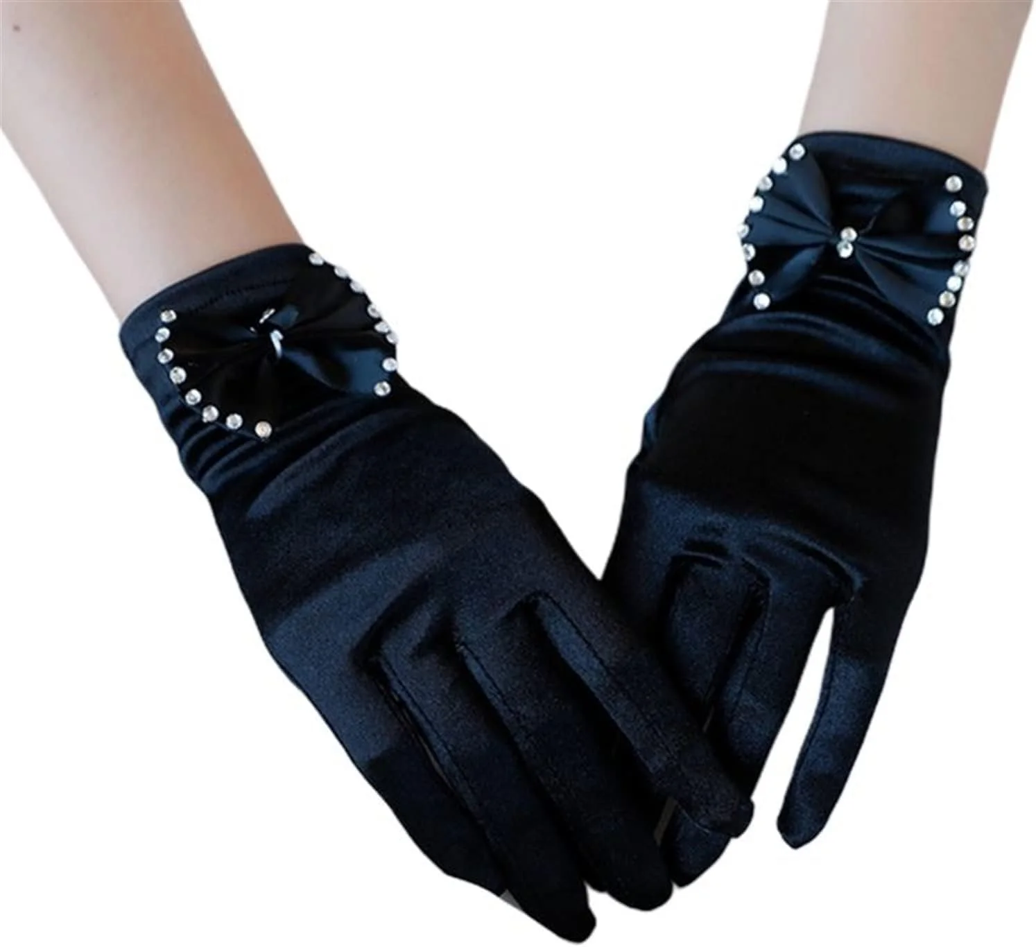 دستکش های زمستانی لوسی زنانه با پاپیون، دستکش های ضد آفتاب زنانه برای تابستان دستکش های زمستانی لوسی زنانه با پاپیون، دستکش های ضد آفتاب زنانه برای تابستان