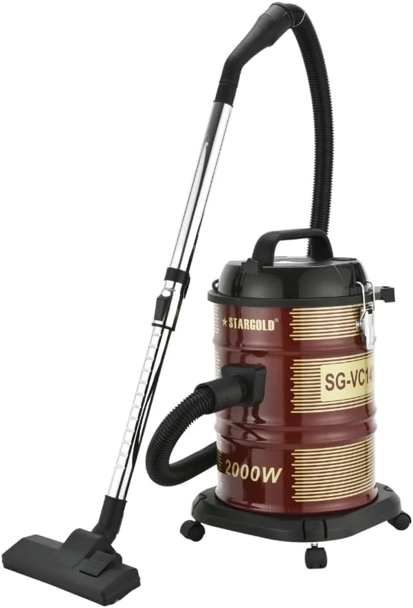 جاروبرقی 2000 وات استارگلد مدل SG-VC1411 - عملکرد خشک و مرطوب و دمنده با ظرفیت 22 لیتر، موتور مسی و قابلیت نگهداری شلنگ جاروبرقی 2000 وات استارگلد مدل SG-VC1411 - عملکرد خشک و مرطوب و دمنده با ظرفیت 22 لیتر، موتور مسی و قابلیت نگهداری شلنگ
