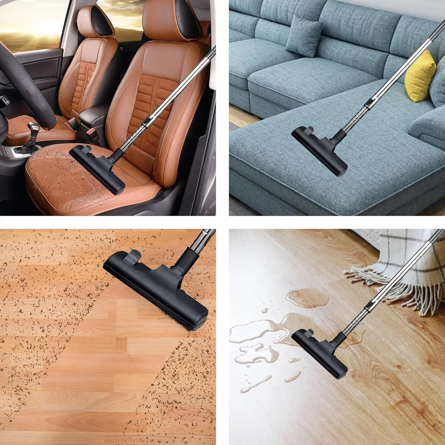 جاروبرقی سطلی 1600 وات SPJ با ظرفیت 22 لیتر | موتور 100% مسی قدرتمند، نشانگر پر بودن مخزن گرد و غبار، نازل با قابلیت پارک آسان، طراحی بادوام مخزن برای تمیز کردن عمیق منزل و محل کار - مشکی