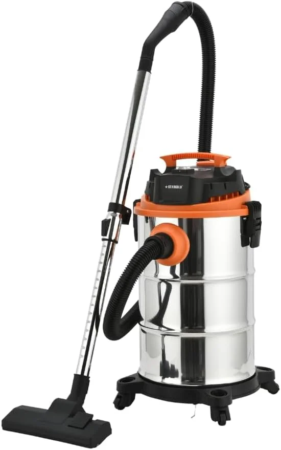 جاروبرقی 1400 وات استارگلد مدل SG-VC1412 با قابلیت مکش تر و خشک و دمنده، ظرفیت 30 لیتر و موتور مسی به همراه محل نگهداری شلنگ جاروبرقی 1400 وات استارگلد مدل SG-VC1412 با قابلیت مکش تر و خشک و دمنده، ظرفیت 30 لیتر و موتور مسی به همراه محل نگهداری شلنگ