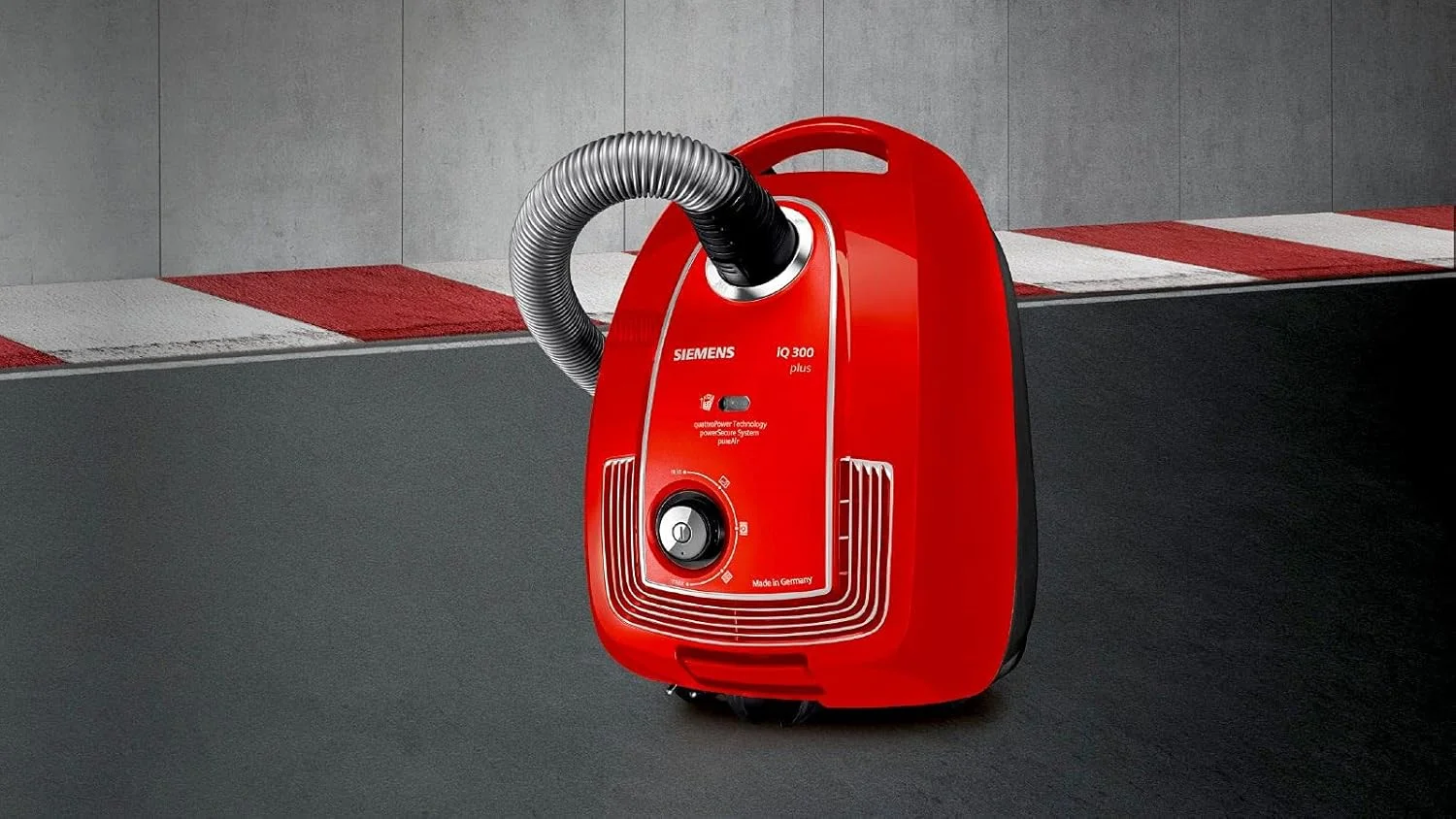 جاروبرقی کیسه ای زیمنس iQ300 مدل VSP3AAAA، جاروبرقی سطلی، فیلتر بهداشتی، نازل مخصوص پارکت، فرش، کاشی، کابل بلند، نازل شکاف، 750 وات، قرمز