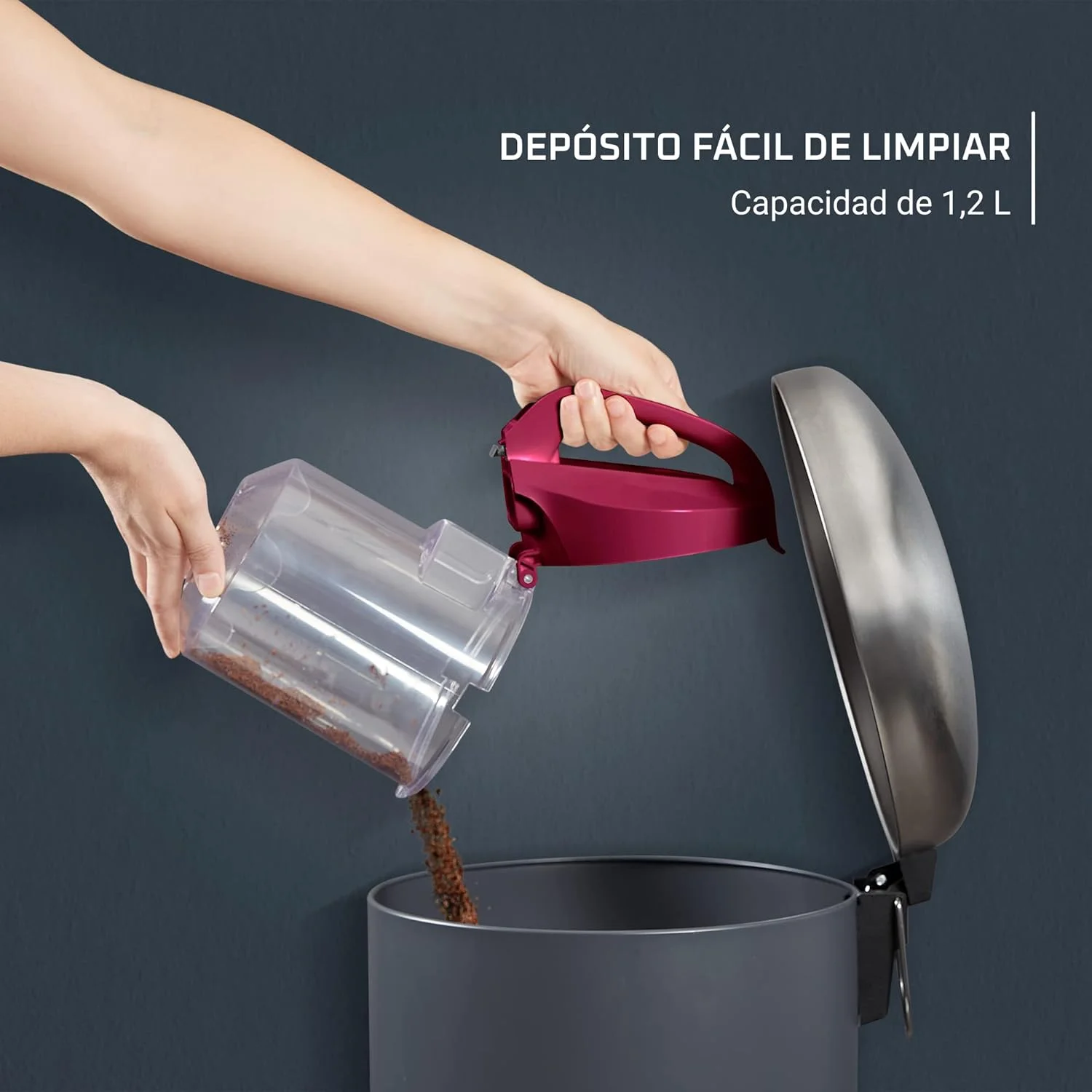 جاروبرقی سایکلونیک روونتا مدل Swift Power، ظرفیت 1.2 لیتر، عملکرد بالا، موتور کم مصرف، جمع و جور، برس مخصوص پارکت RO2933EA، رنگ بورگوندی